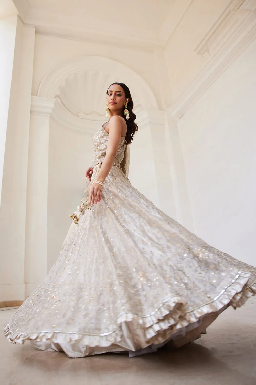 Tissue Lehenga sold by Market product image thumbnail 5