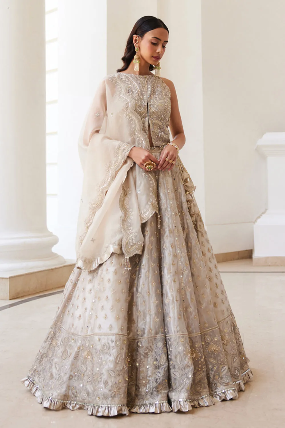 Tissue Lehenga sold by Market product image thumbnail 4