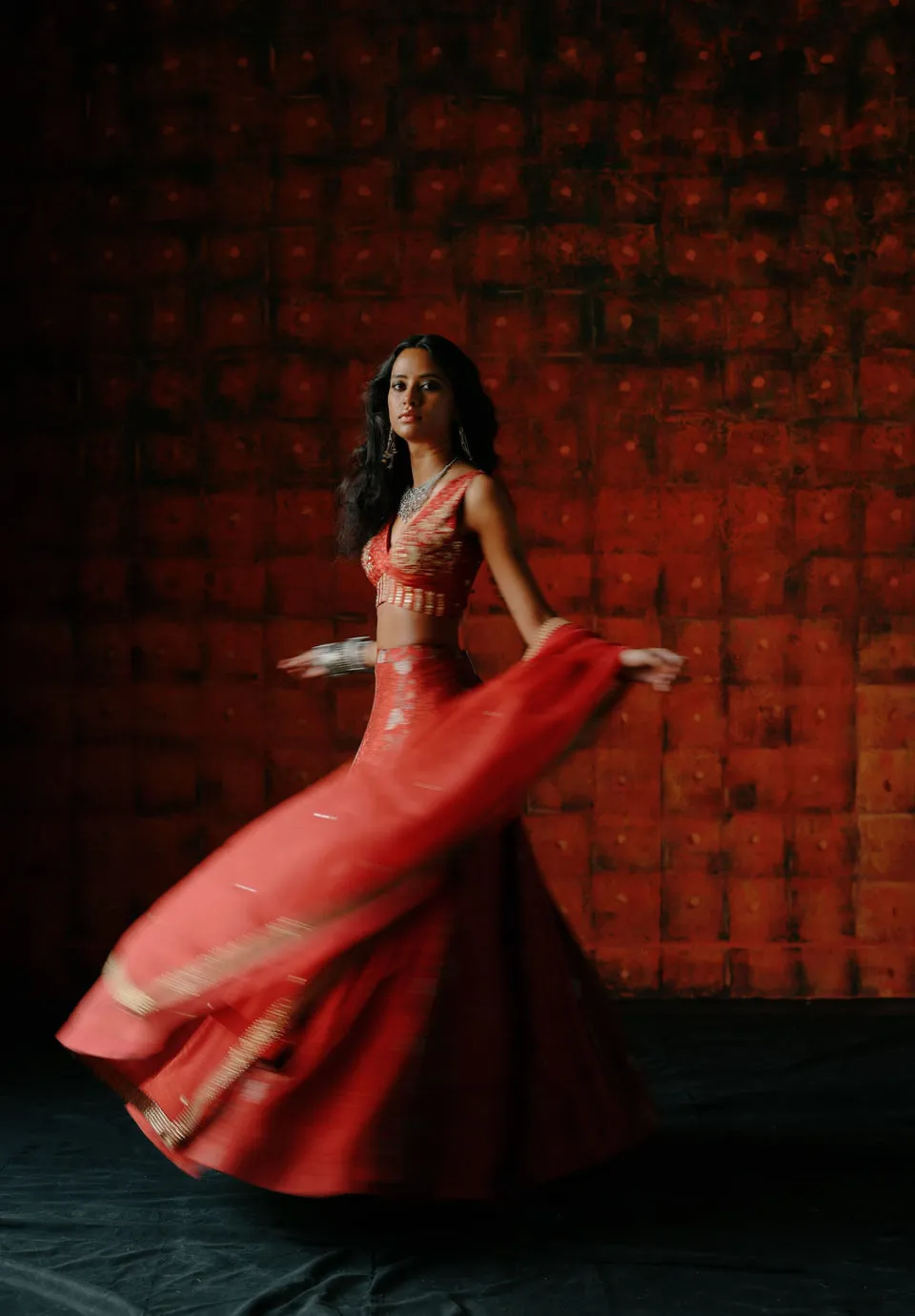 Brick Red Lehenga sold by Market product image thumbnail 5