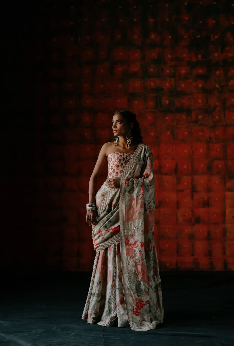 Pearl Pre Draped Saree sold by Market product image thumbnail 5