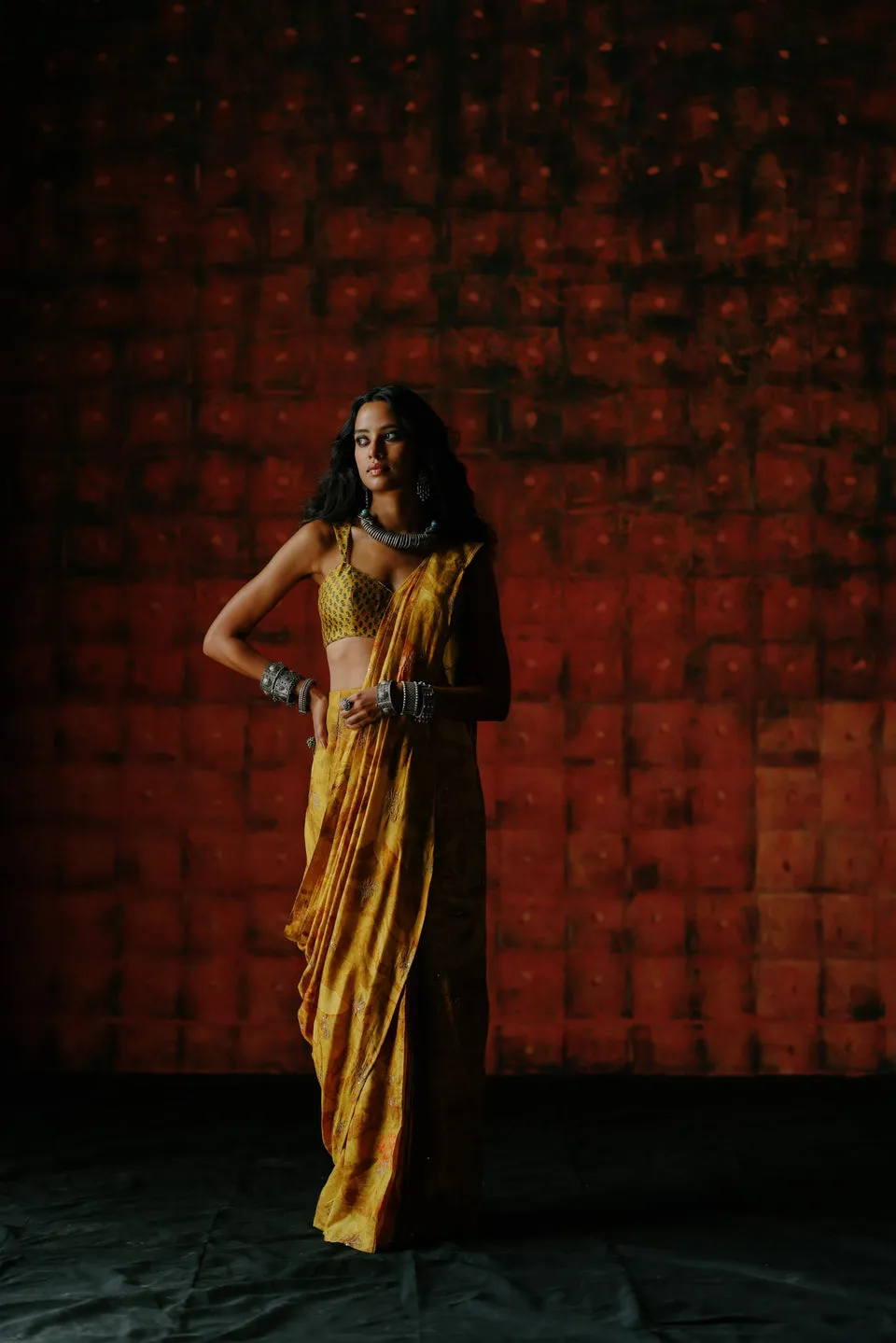 Amber Pre Draped Saree sold by Market