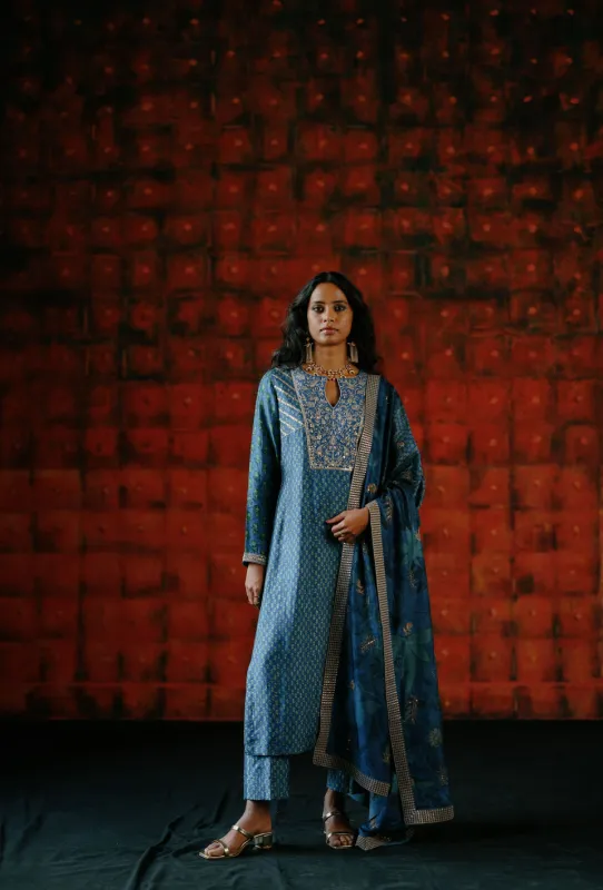 Indigo Kurta made by Market