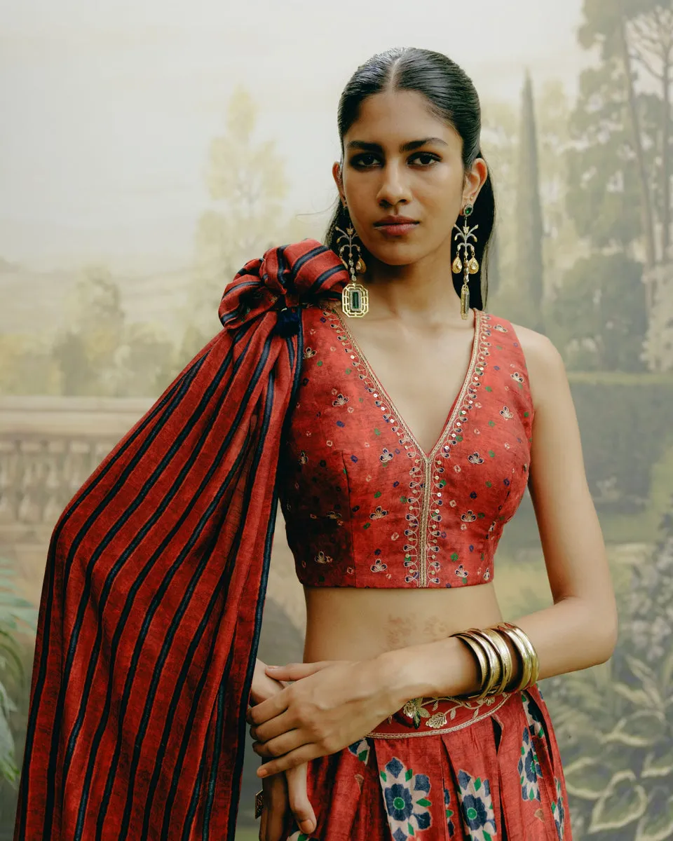 Ruby Red Lehenga sold by Market product image thumbnail 3