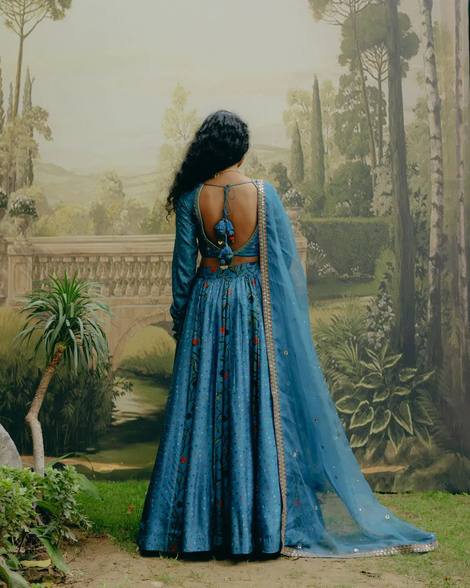 Azure Blue Lehenga sold by Market product image thumbnail 2