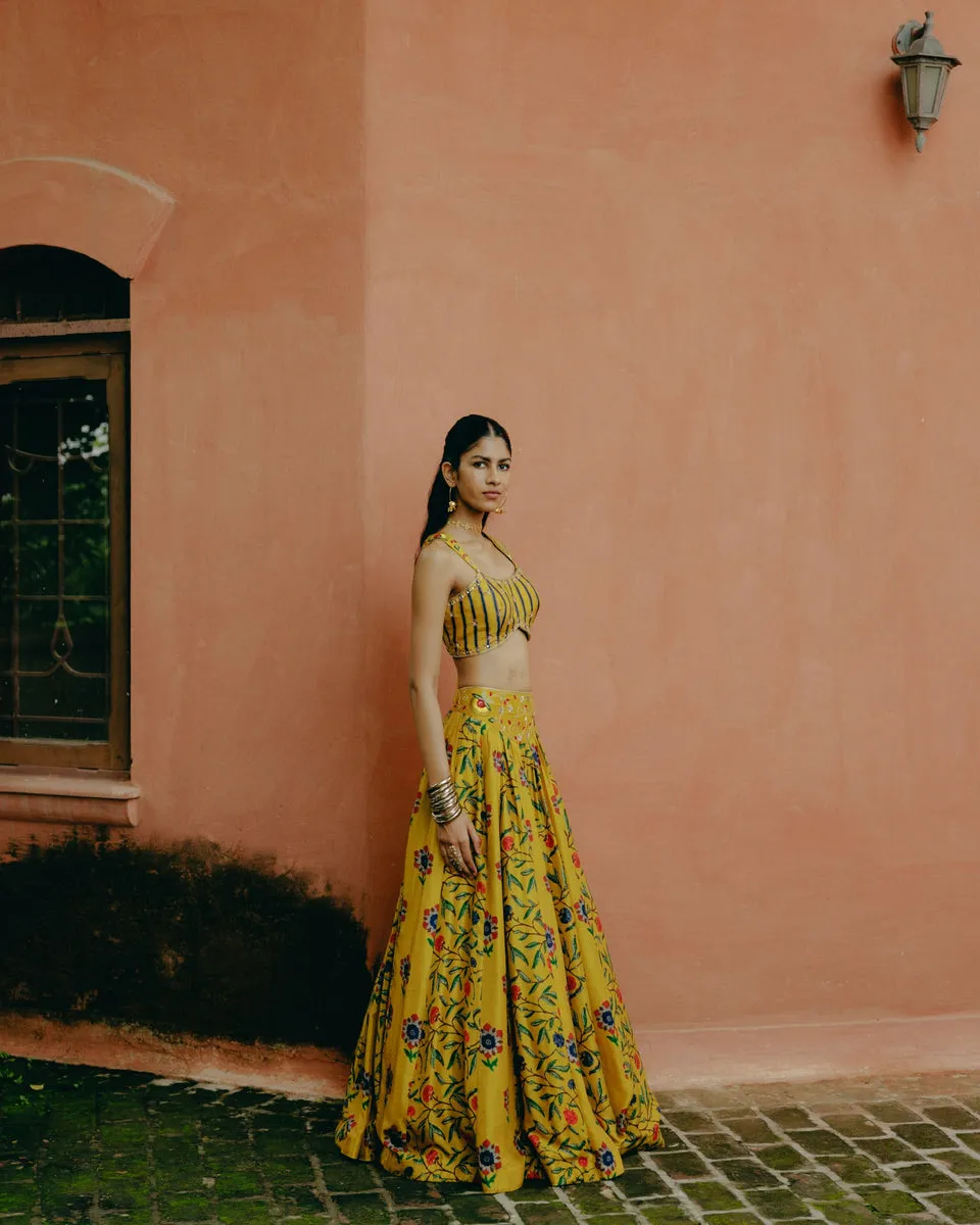 Sunflower Yellow Lehenga sold by Market product image thumbnail 2