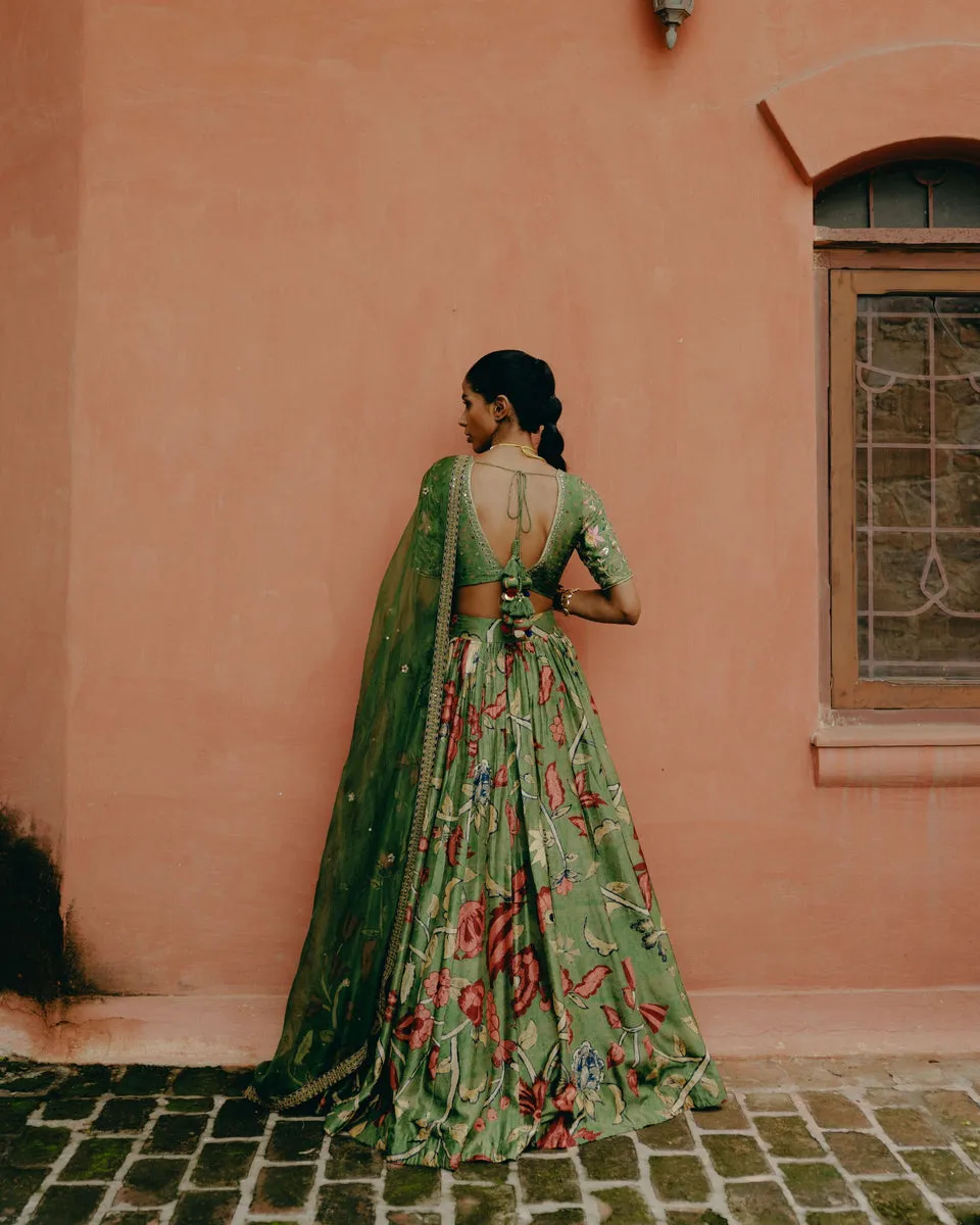 Jade Green Lehenga sold by Market product image thumbnail 2