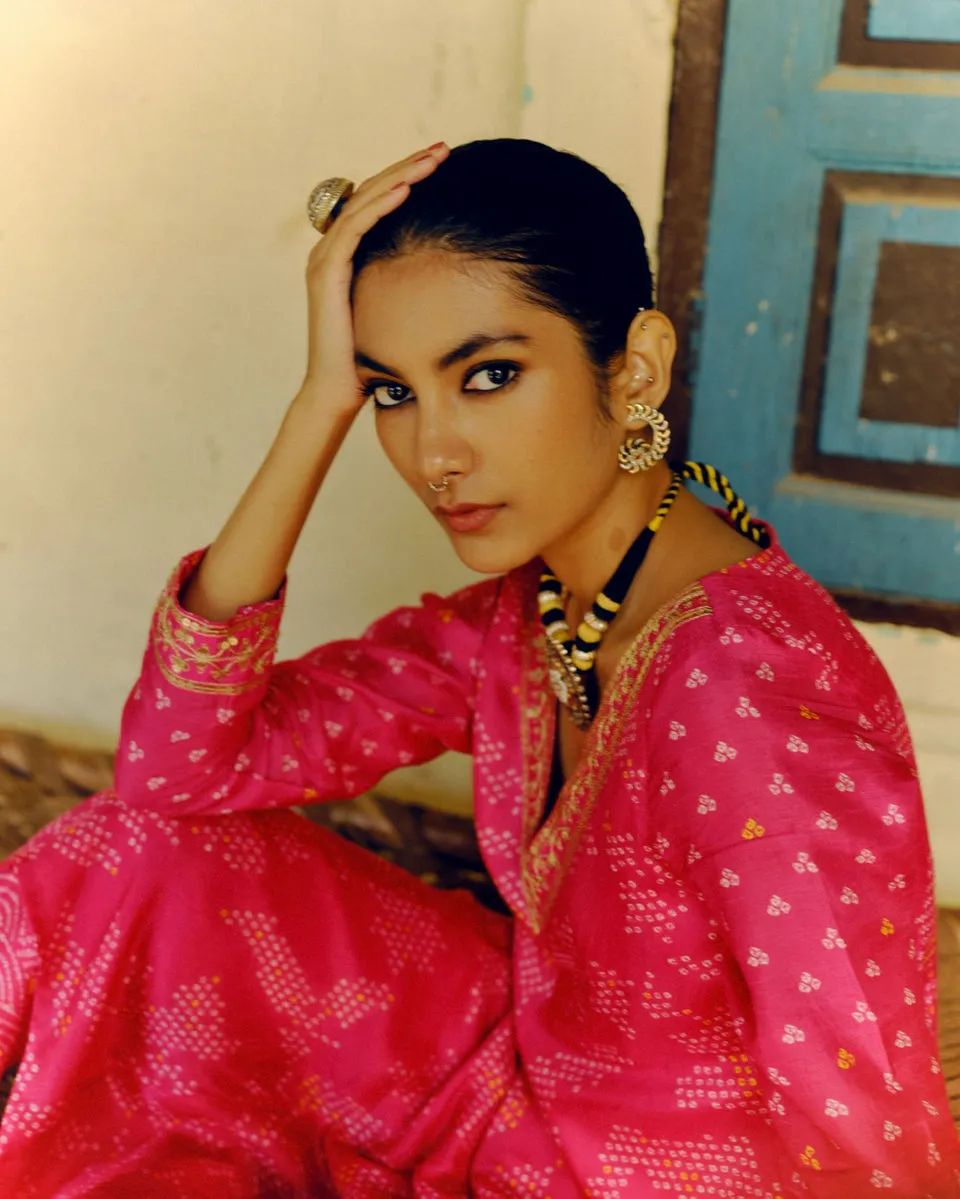 Rani Pink Tunic Set sold by Market product image thumbnail 3