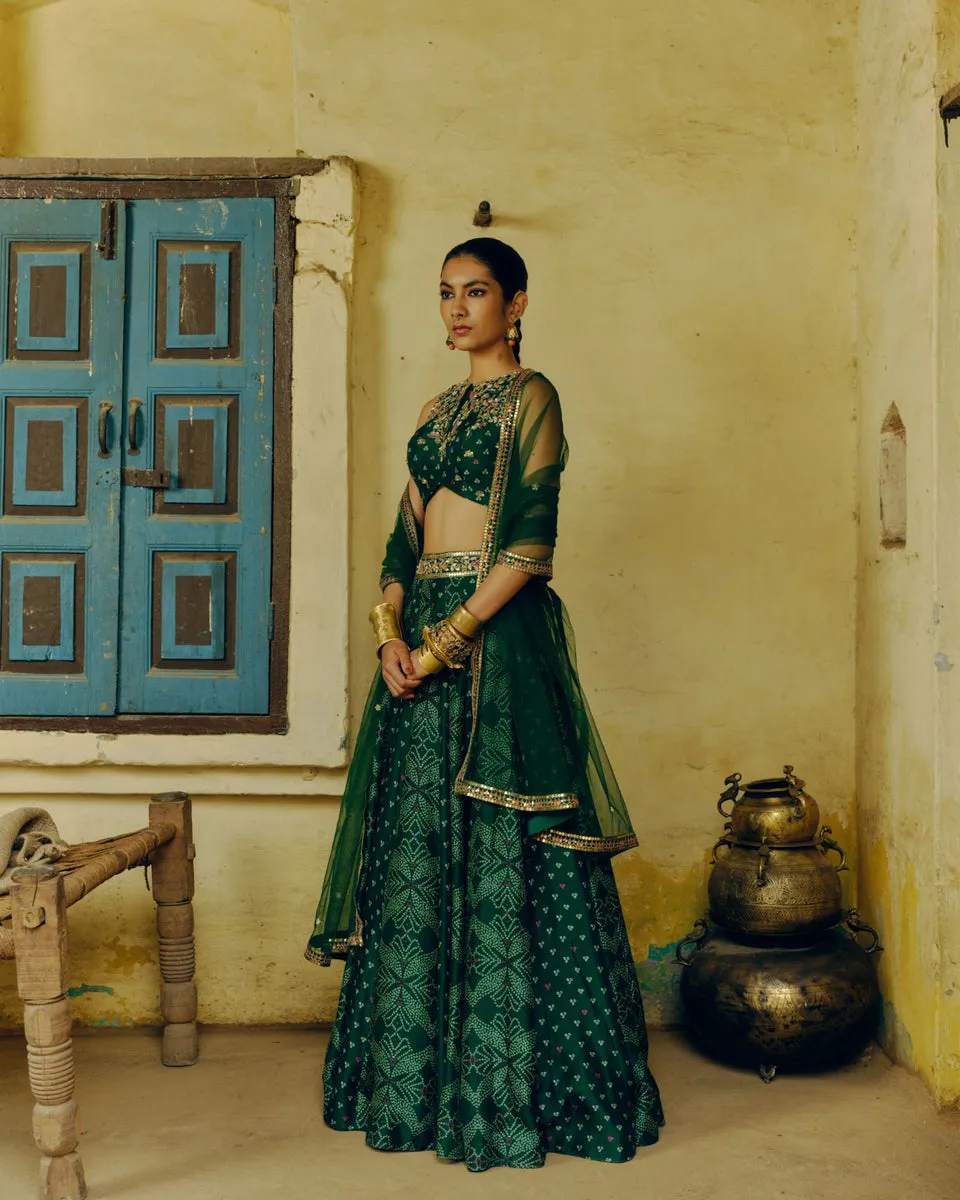 Emerald Green Lehenga sold by Market product image thumbnail 4