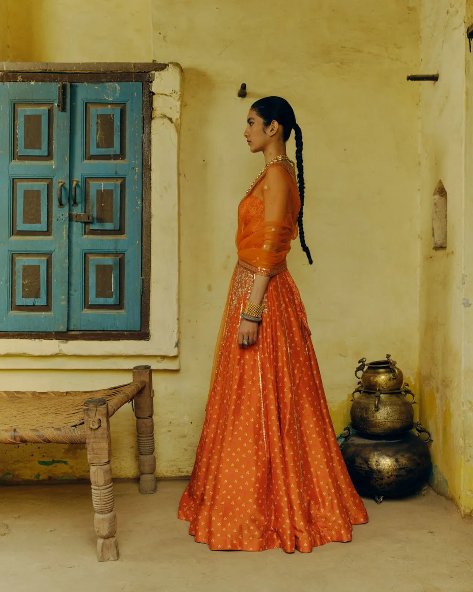 Rust Lehenga sold by Market product image thumbnail 4