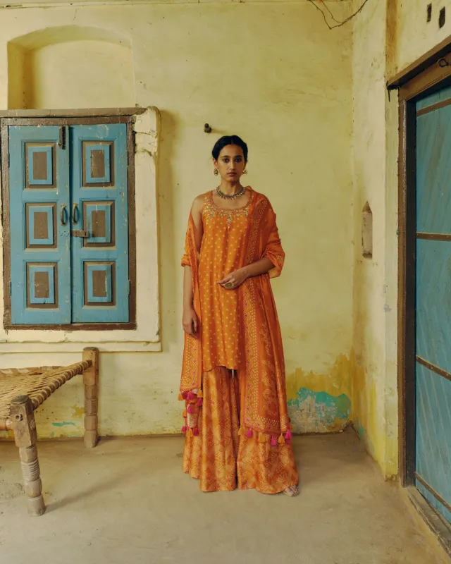 Ochre Kurta Set sold by Market