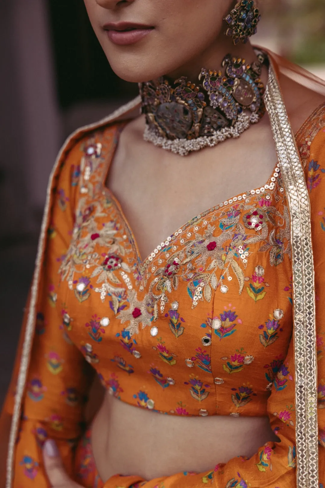 Tangerine Lehenga Set sold by Market product image thumbnail 2