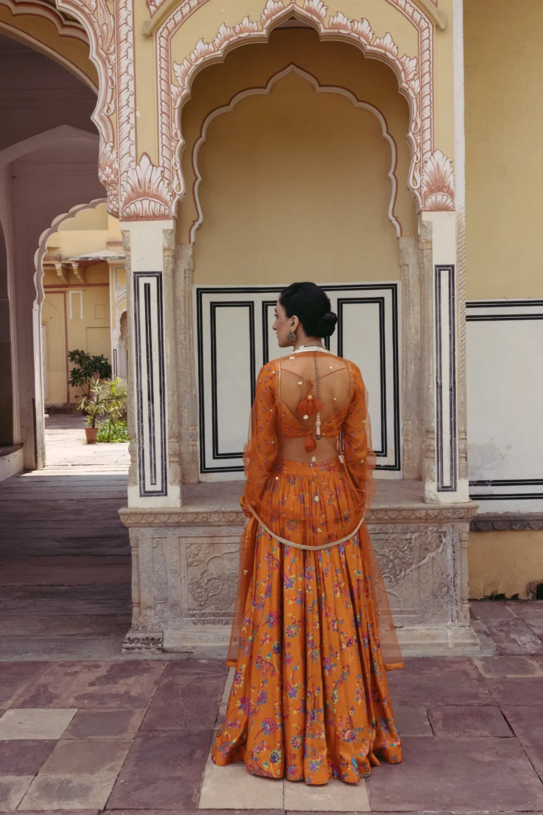 Tangerine Lehenga Set sold by Market product image thumbnail 4