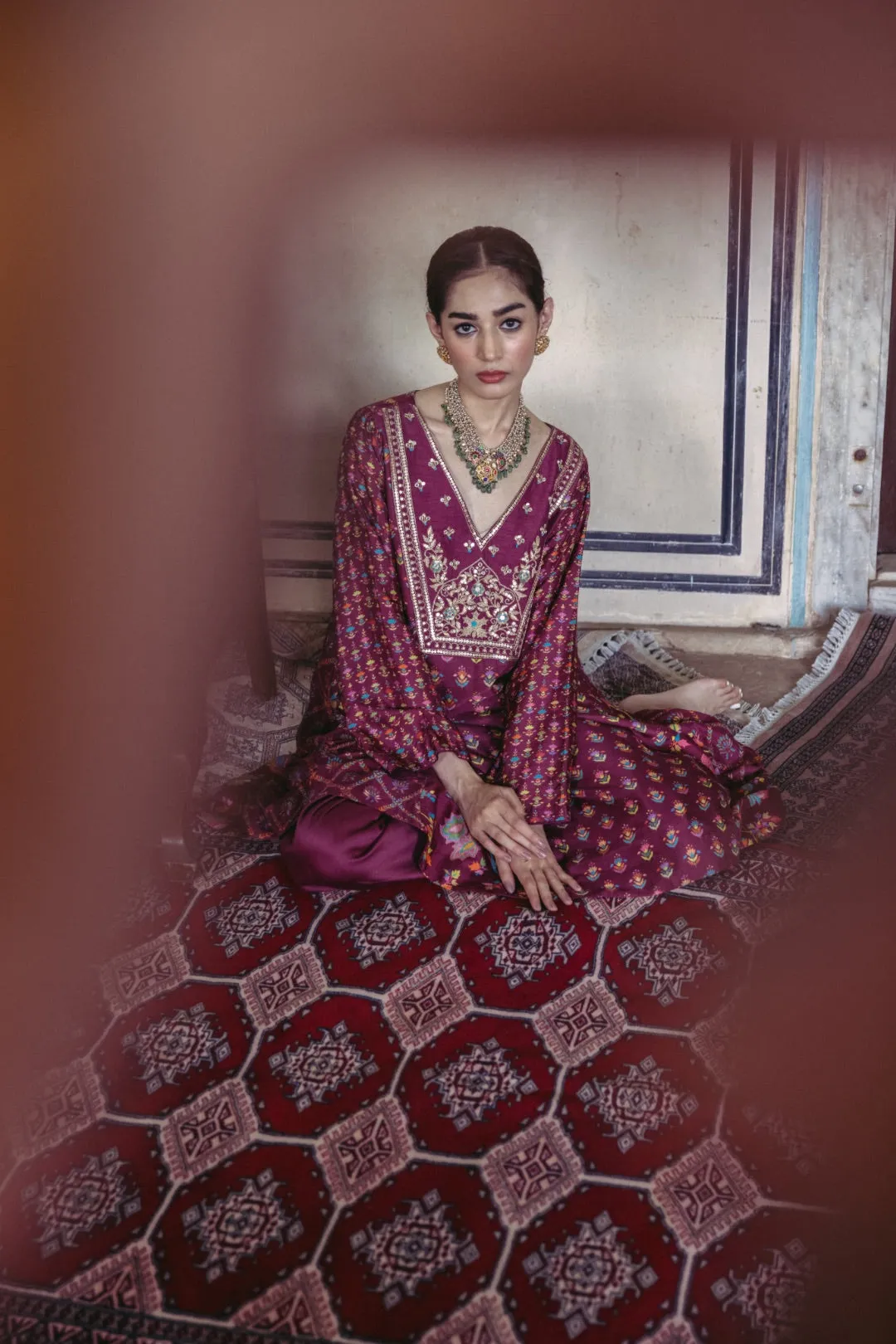 Plum Kalidar Kurta sold by Market product image thumbnail 4