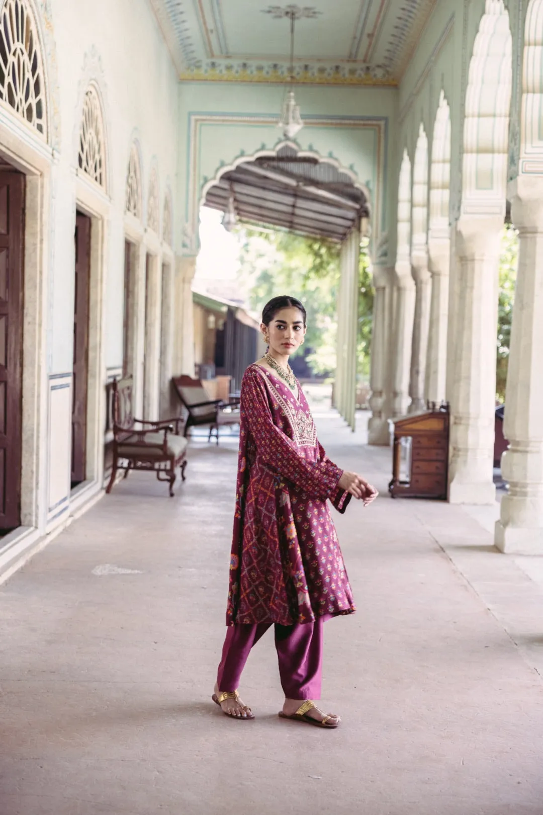 Plum Kalidar Kurta sold by Market product image thumbnail 3