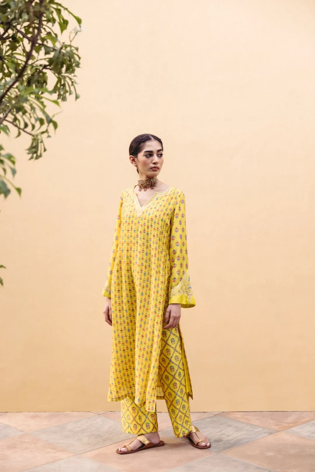 Sunshine Yellow Kurta Set sold by Market