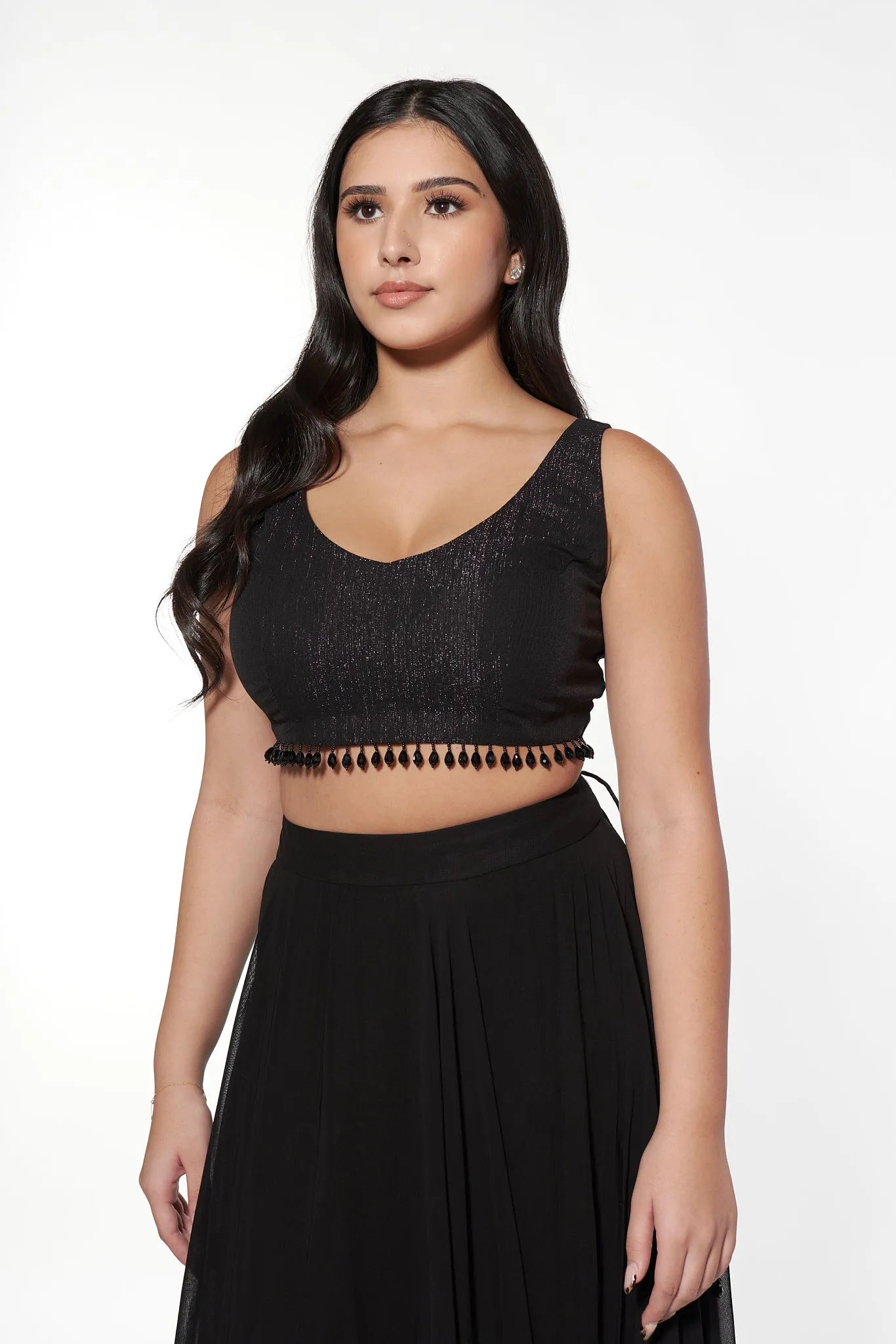 Black on Black Lehenga sold by Market product image thumbnail 4