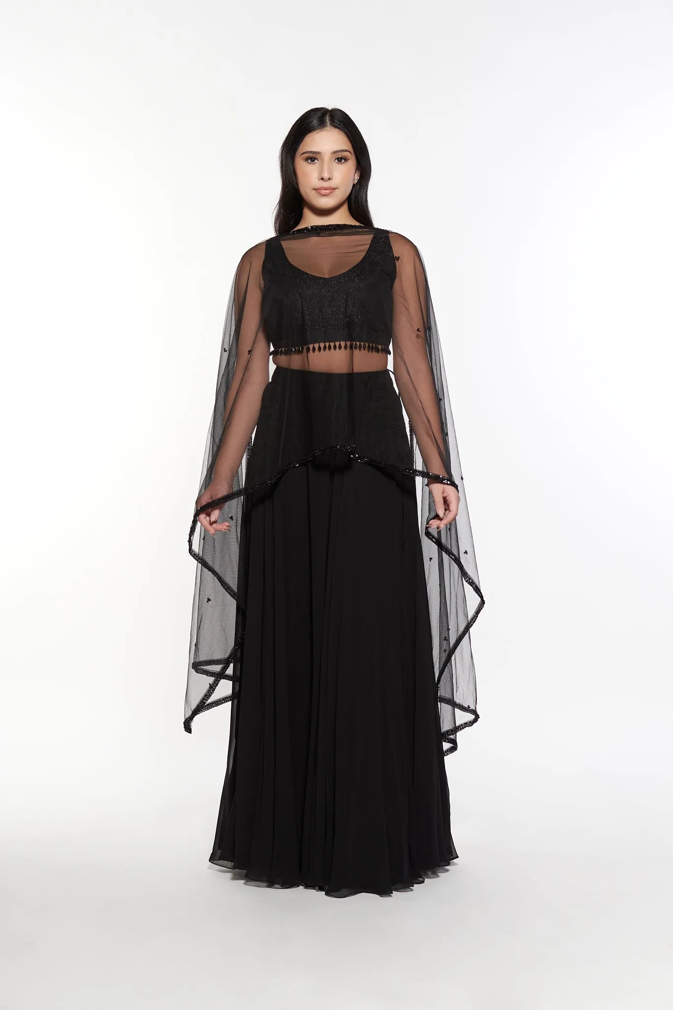 Black on Black Lehenga sold by Market product image thumbnail 2