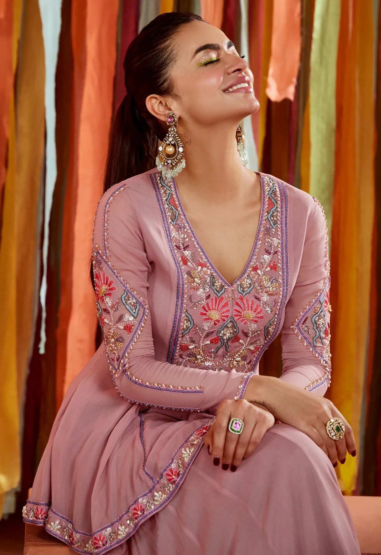 Mauve Kurta and Sharara Set sold by Market product image thumbnail 4