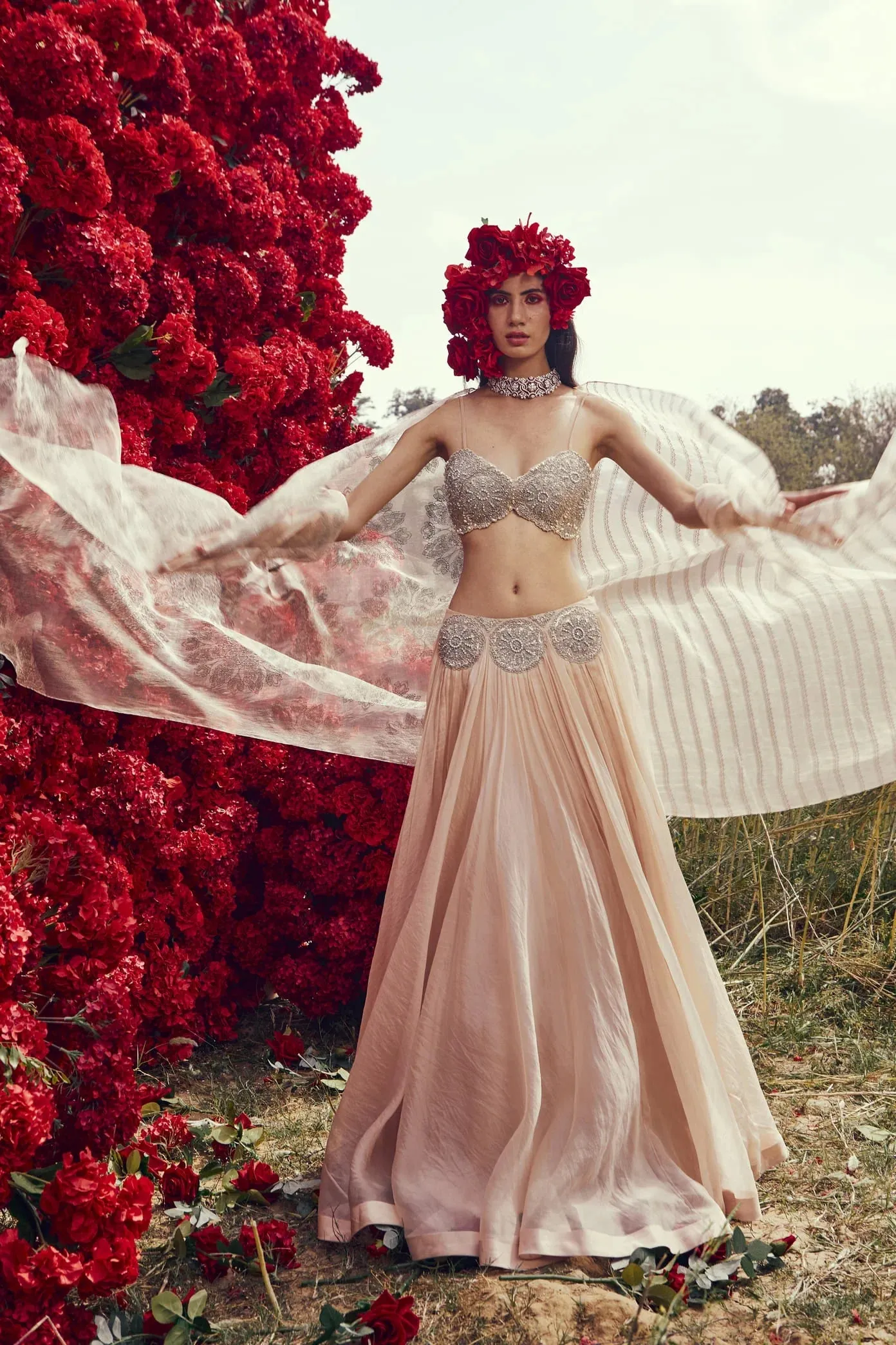 Champagne Tara-Nurekha Cape Set sold by Market