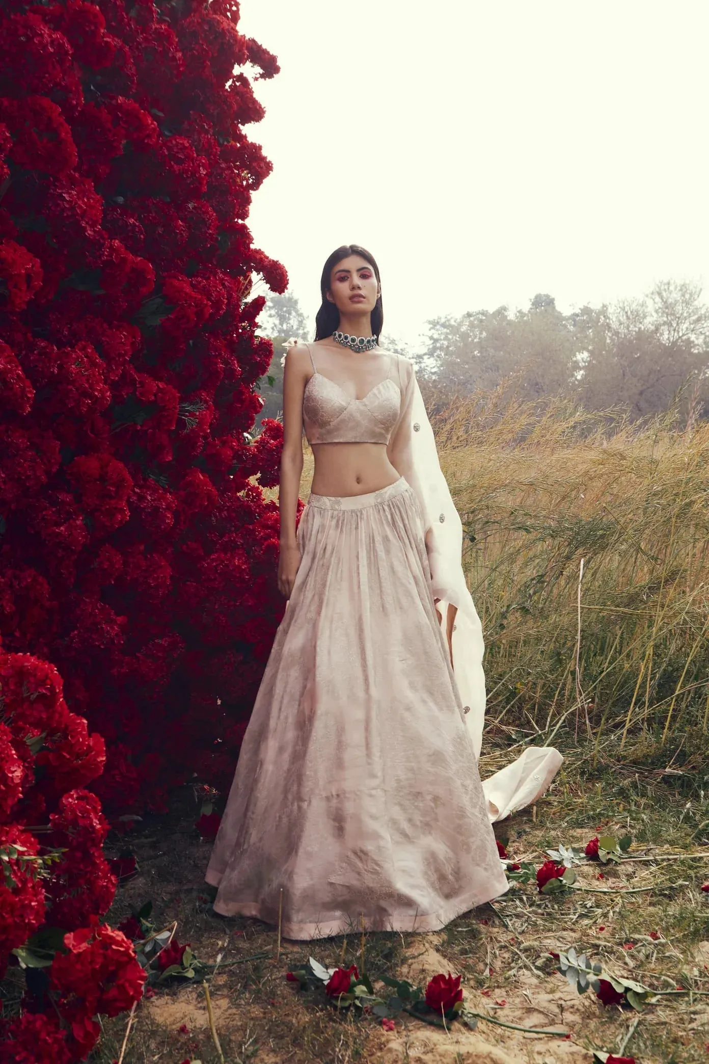 Champagne Tara Lehenga Set sold by Market product image thumbnail 3