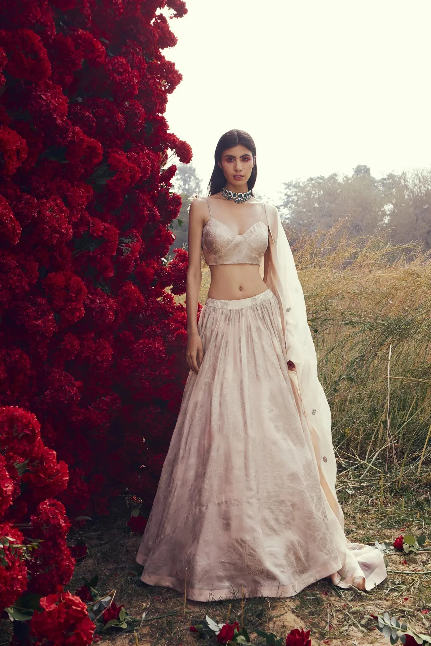 Champagne Tara Lehenga Set sold by Market