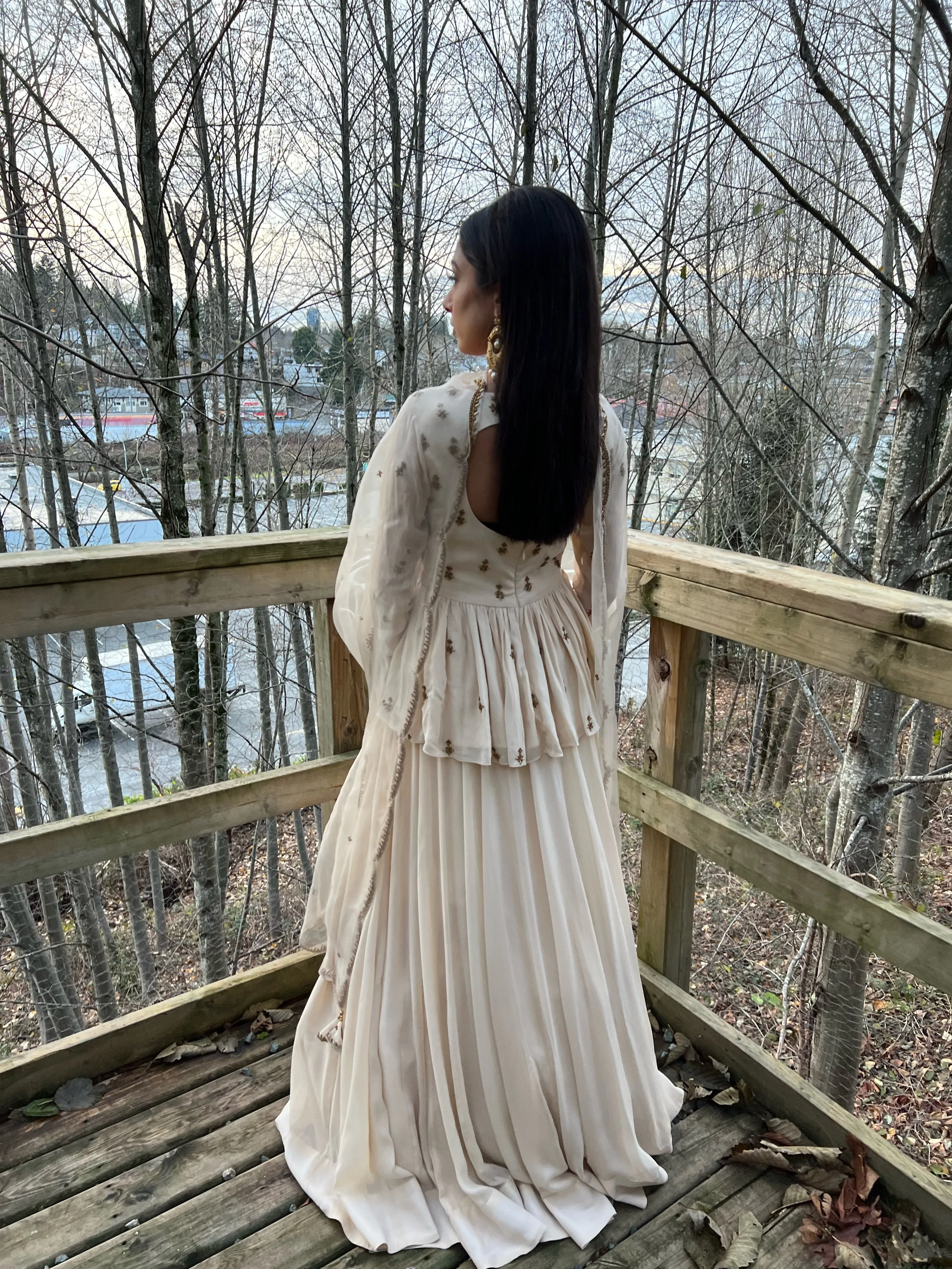 Ivory Embroidered Peplum Ensemble sold by Market product image thumbnail 2