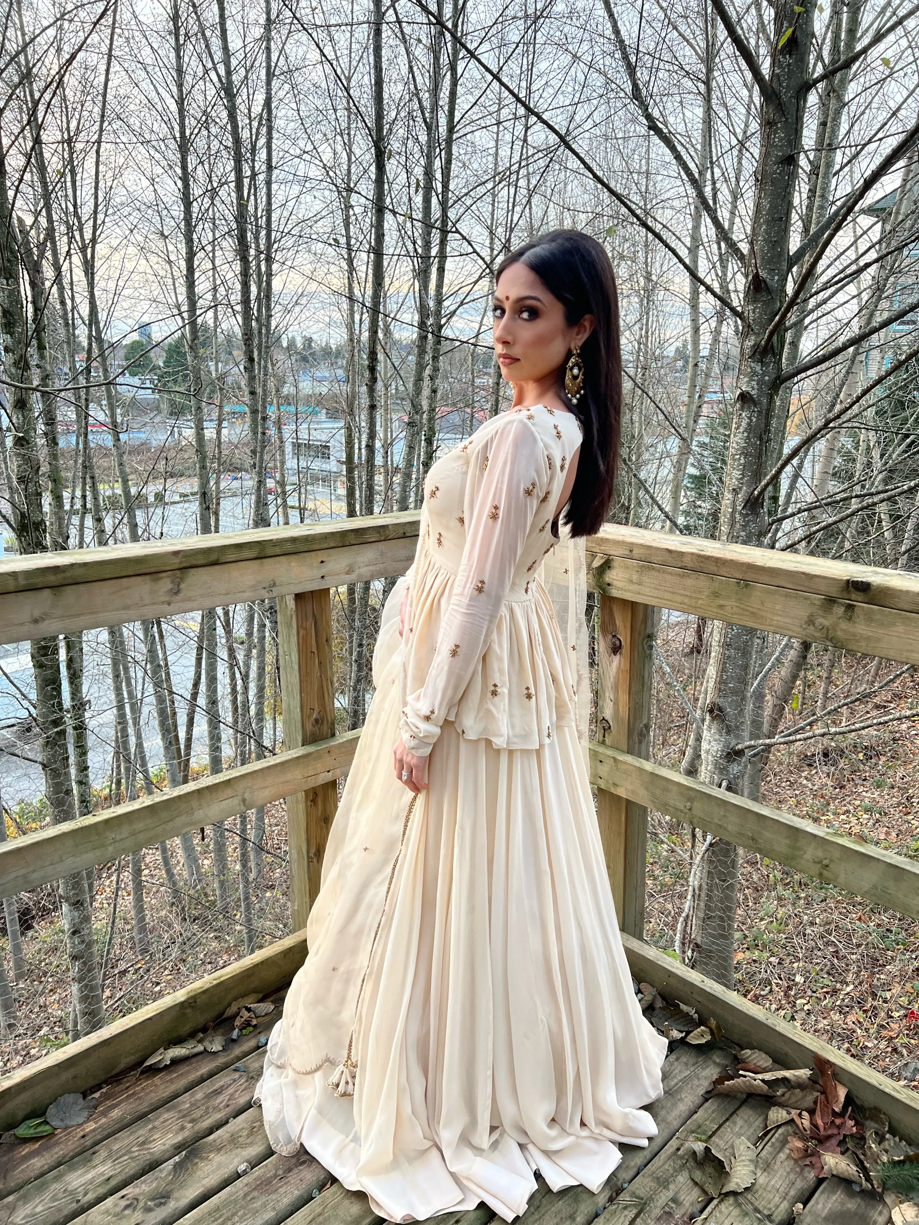 Ivory Embroidered Peplum Ensemble sold by Market product image thumbnail 3