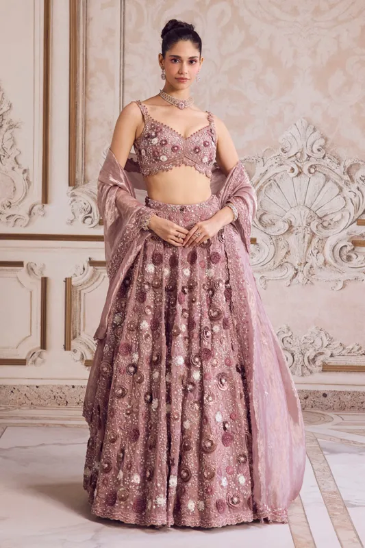 Champagne Rose Lehenga With Blouse Set made by Market