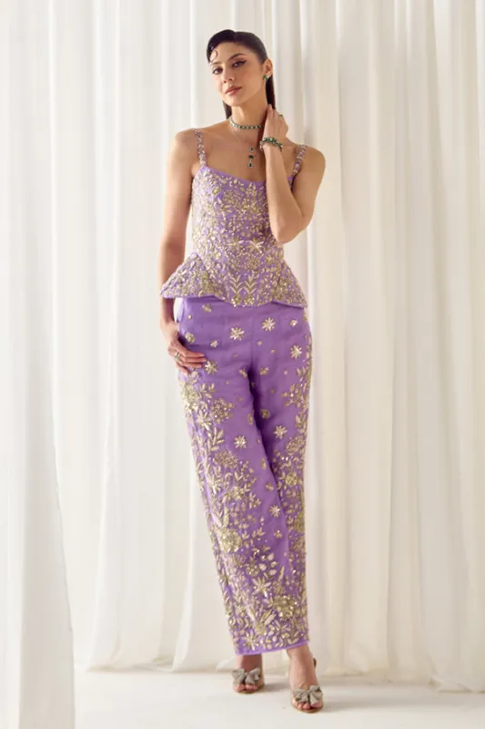 Lavender Corset and Pants Set made by Market