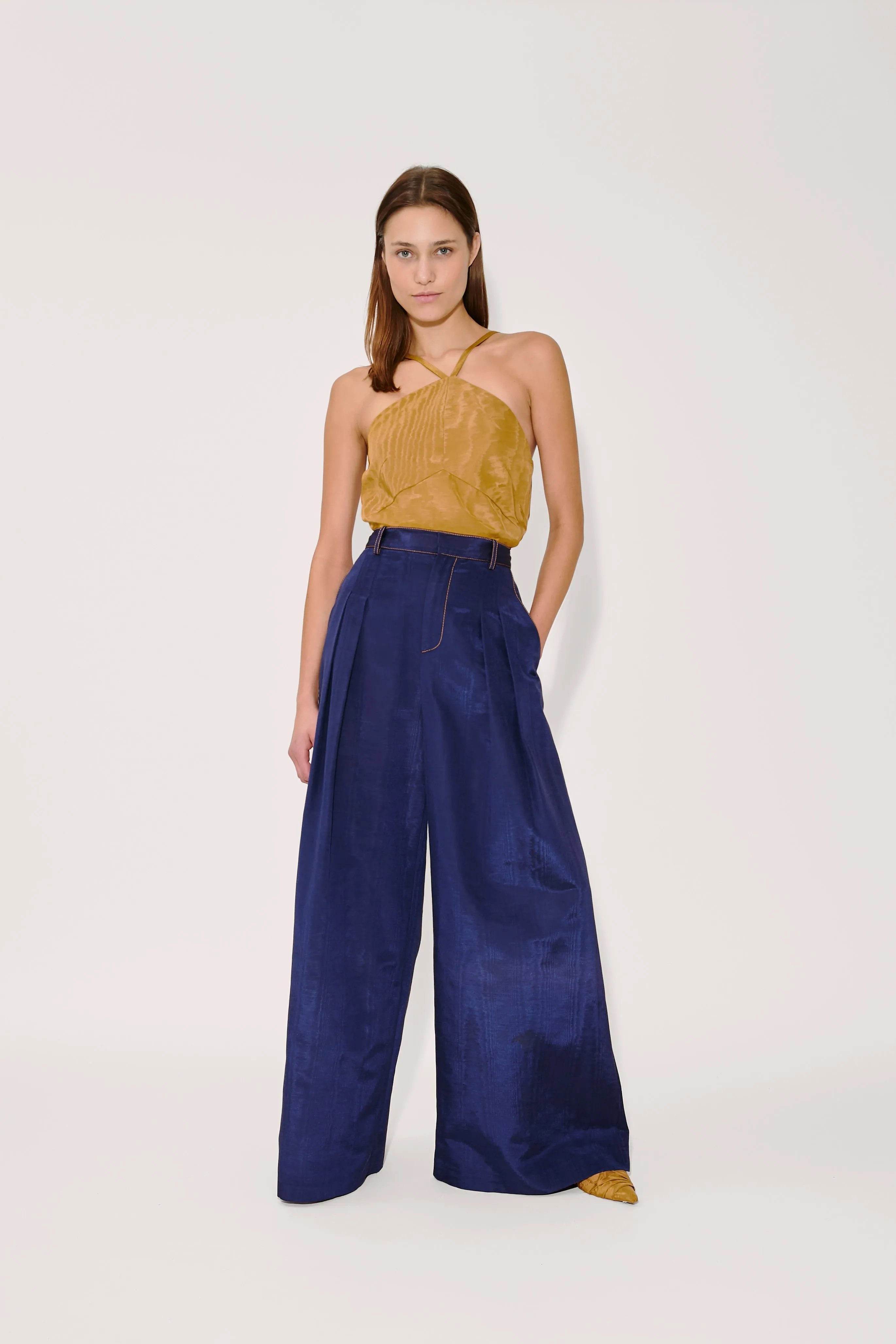 Flying V Top in Moire Tracee sold by Rosie Assoulin product image thumbnail 4