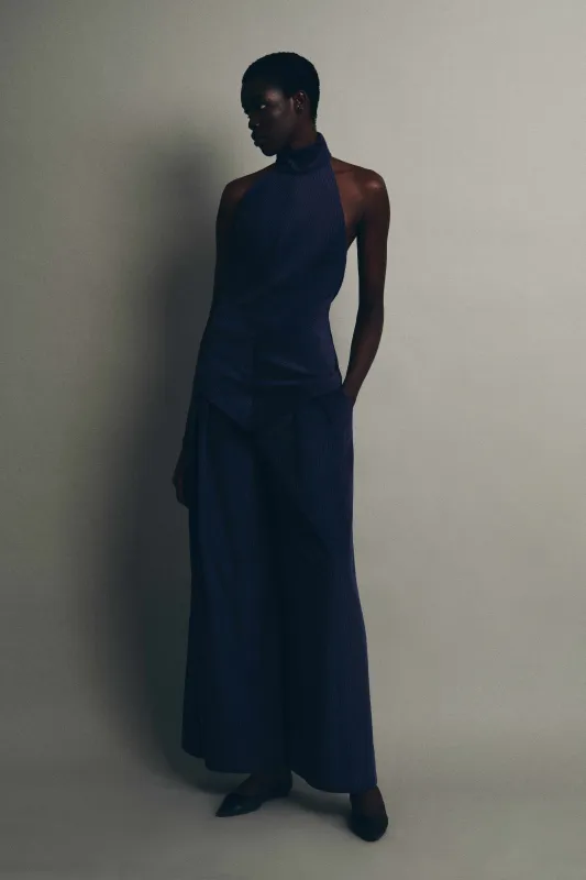 Wide Leg Pleat Pleat Pants in Wide Wale Corduroy sold by Rosie Assoulin