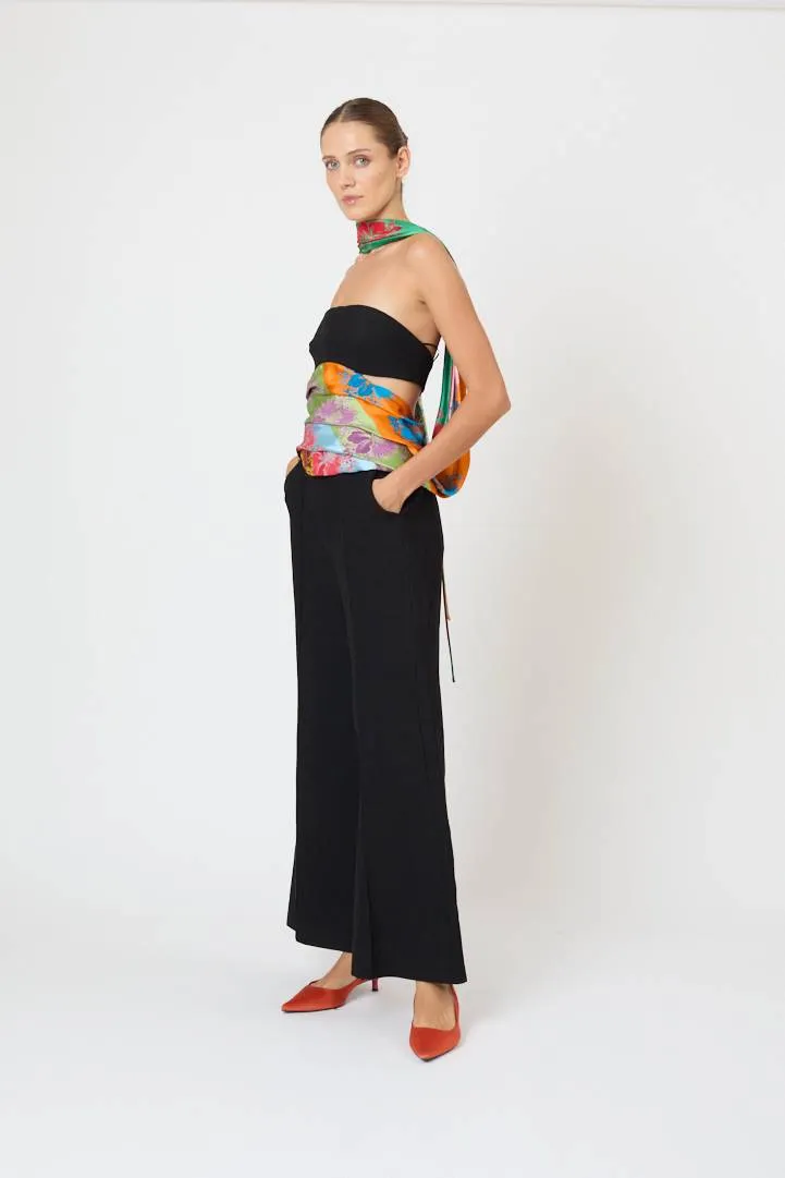 Paneled & Piped Flare Pant in Ridged Linen sold by Rosie Assoulin product image thumbnail 5