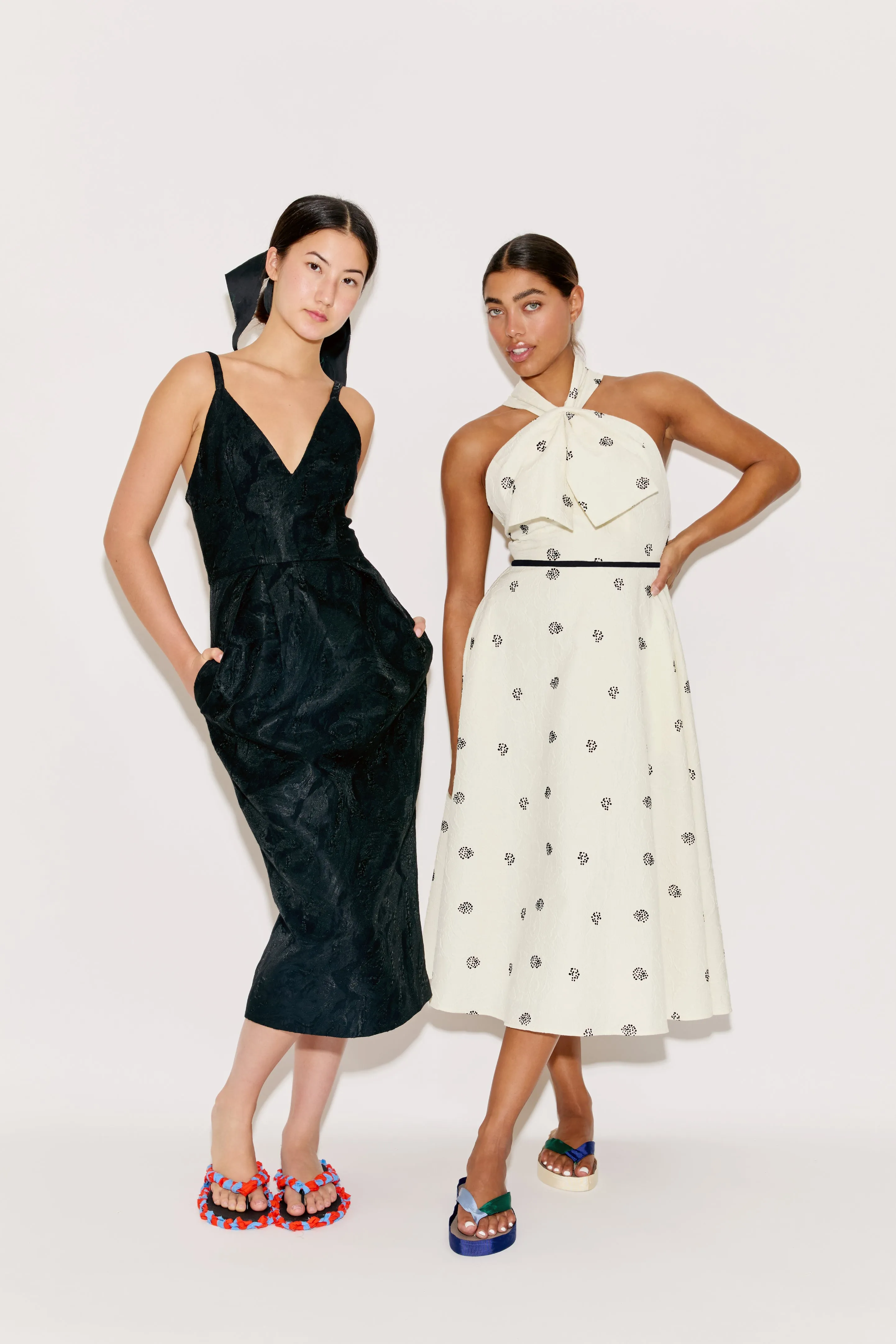 Tulip Waist Dress in Textured Jacquard sold by Rosie Assoulin product image thumbnail 3