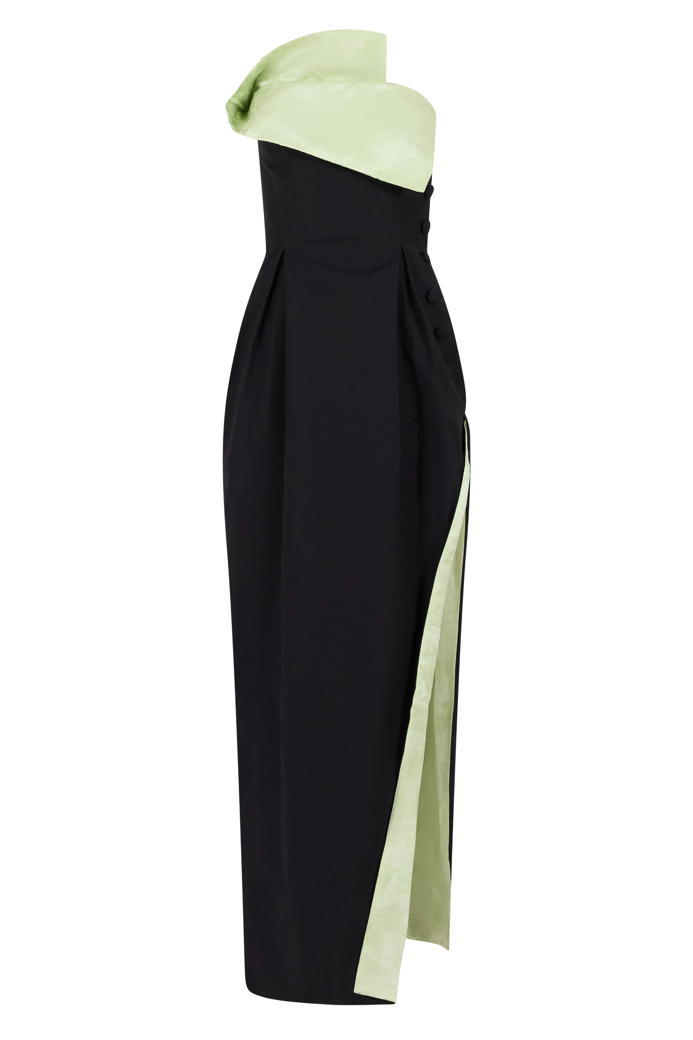 Peep Lapel Gown in Ridged Cotton sold by Rosie Assoulin product image thumbnail 2