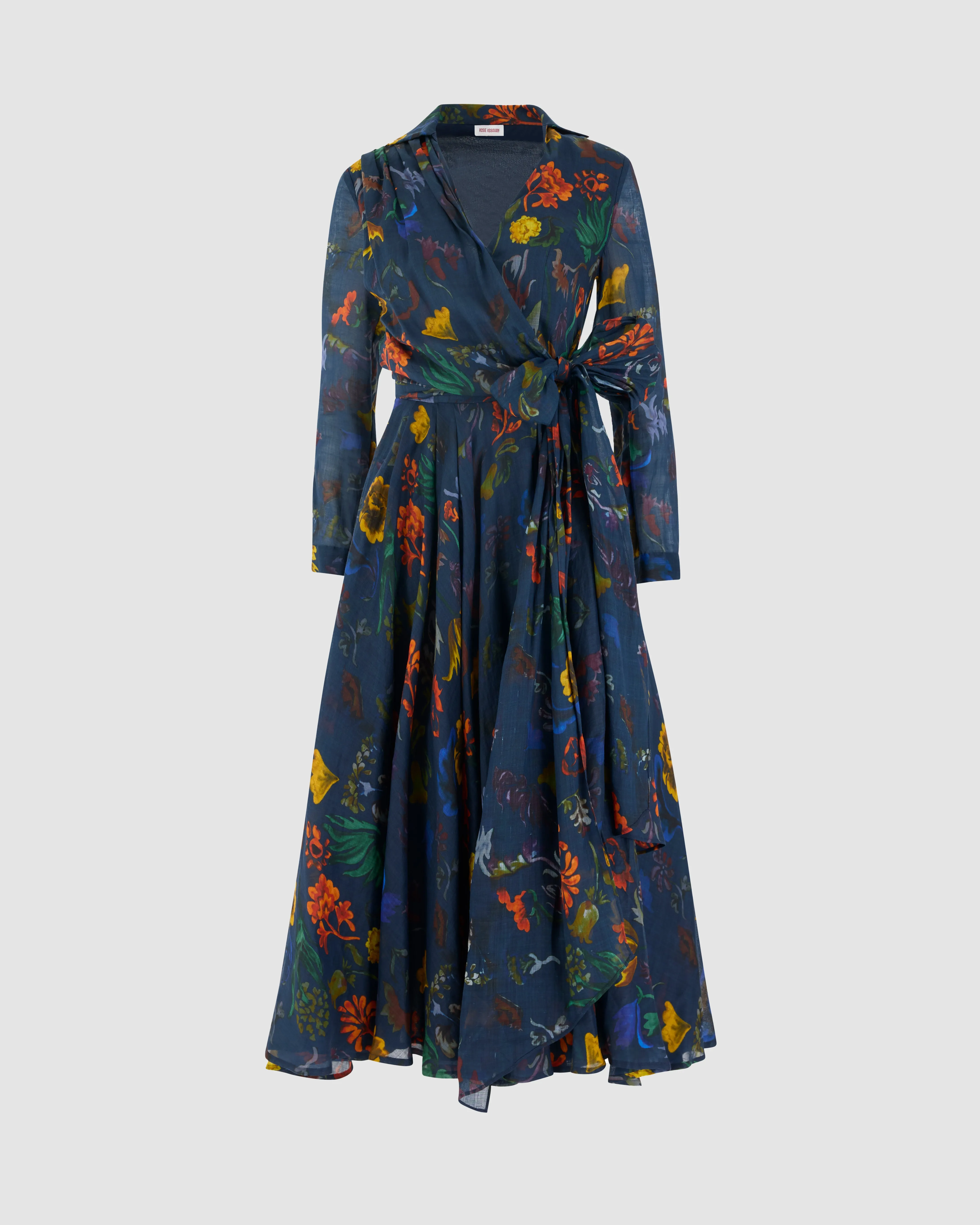 Sash Yay! Dress in Floral Printed Ramie sold by Rosie Assoulin product image thumbnail 2