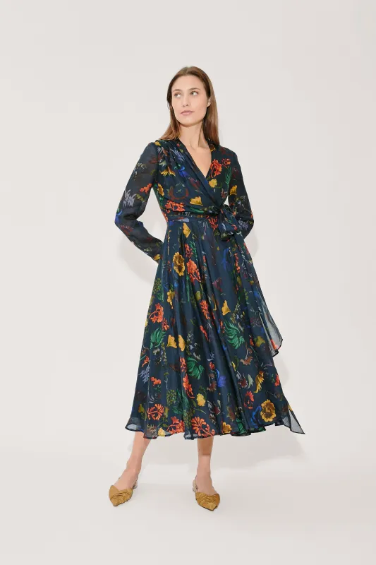 Sash Yay! Dress in Floral Printed Ramie made by Rosie Assoulin