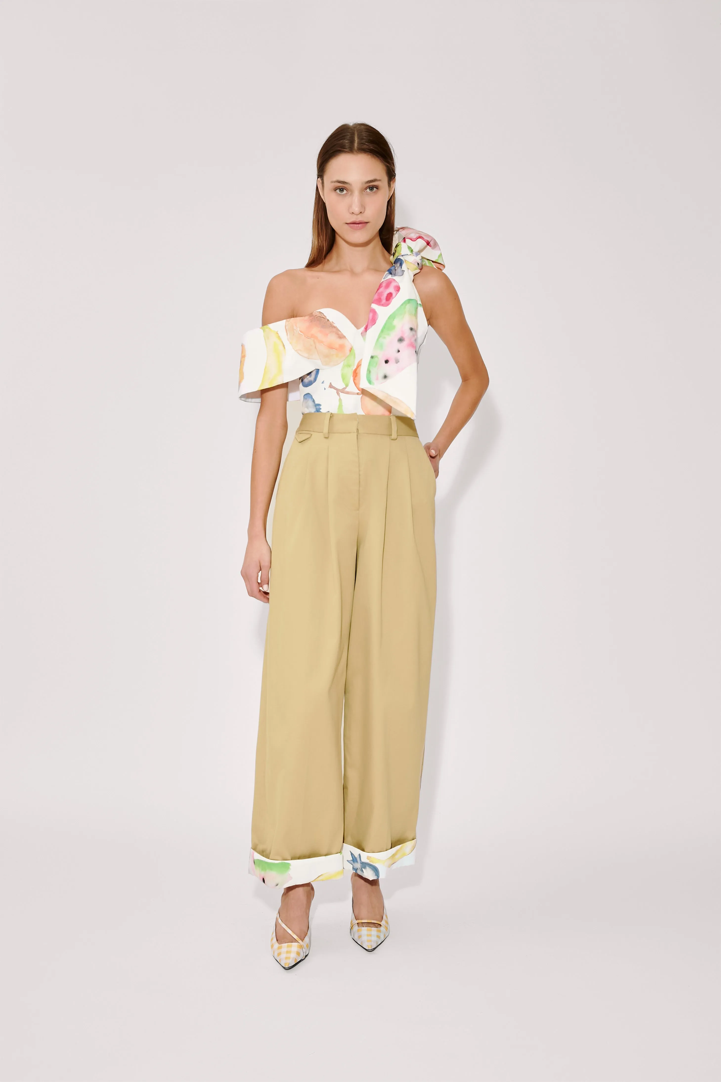 Loop-dy Loo Top in Fruit Cotton Faille sold by Rosie Assoulin product image thumbnail 4