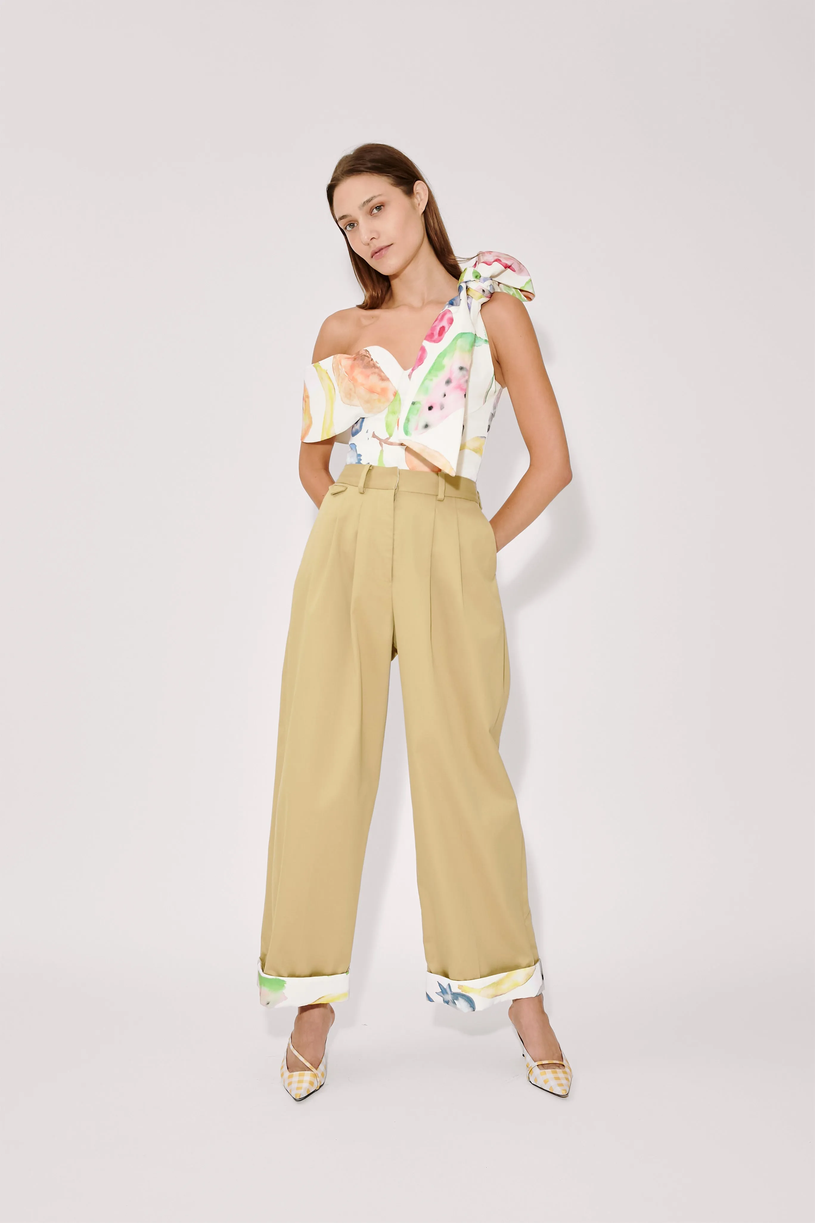 Loop-dy Loo Top in Fruit Cotton Faille sold by Rosie Assoulin product image thumbnail 3