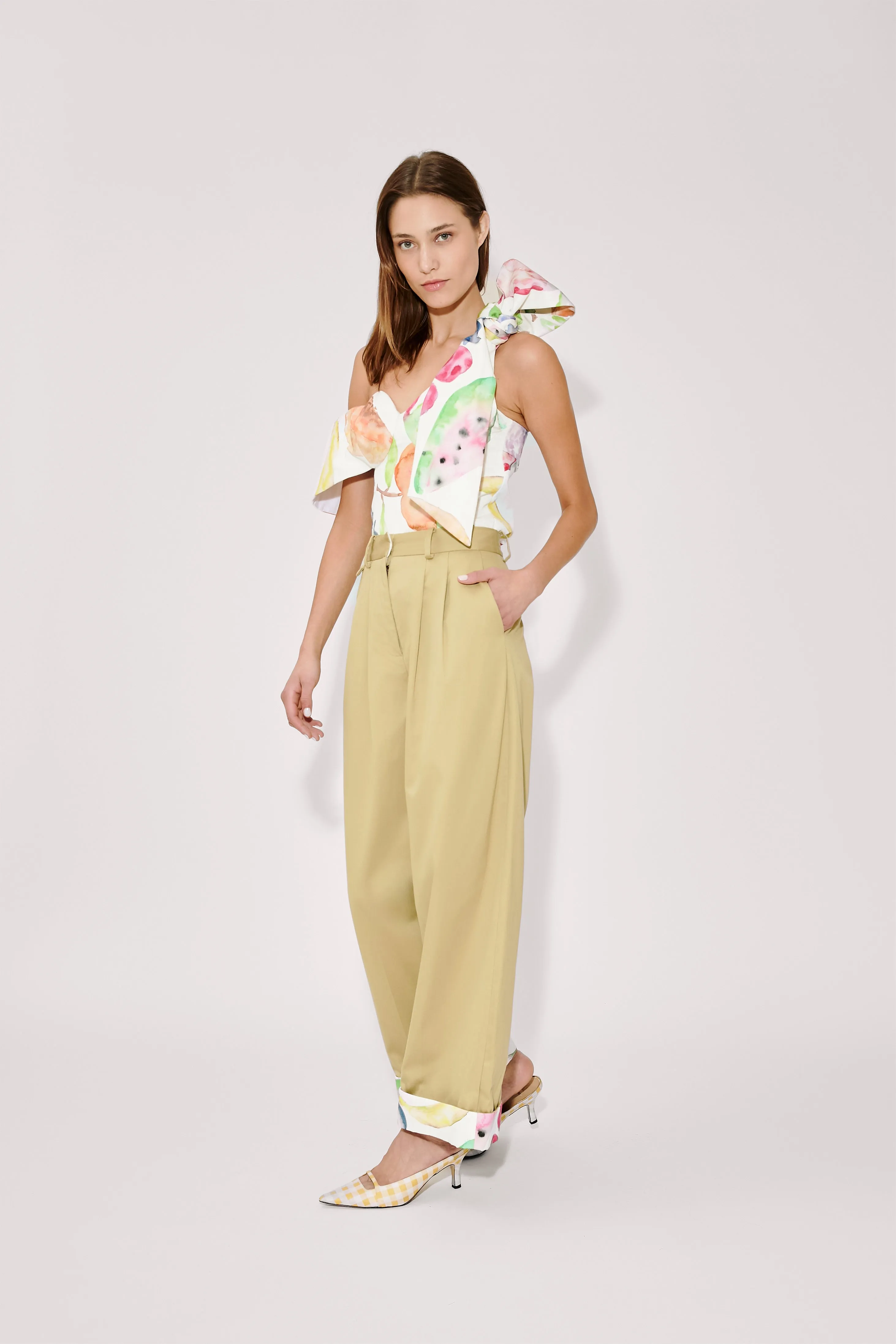 Loop-dy Loo Top in Fruit Cotton Faille sold by Rosie Assoulin product image thumbnail 5