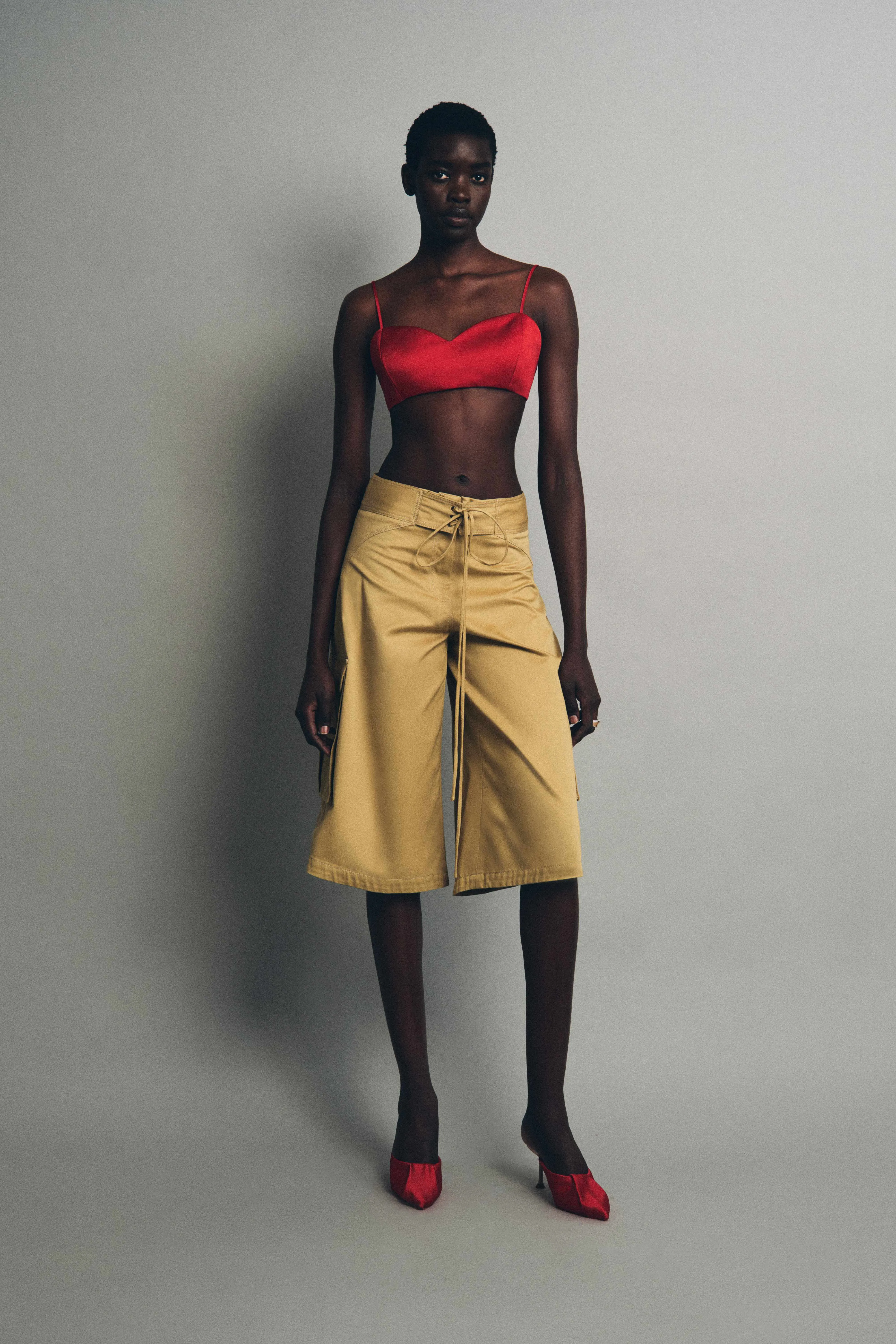 Surf Shorts in Khaki Utility sold by Rosie Assoulin