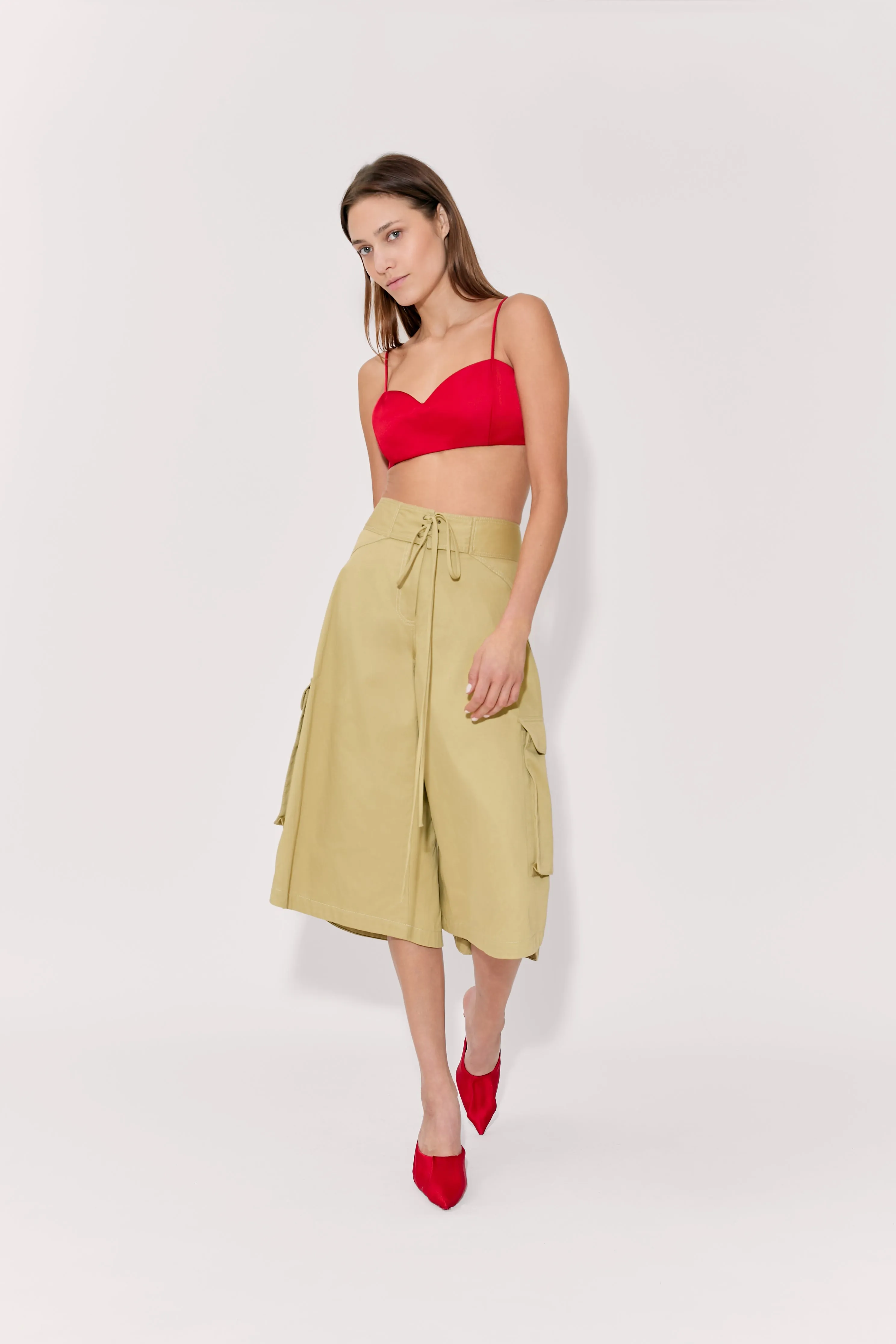 Surf Shorts in Khaki Utility sold by Rosie Assoulin product image thumbnail 5