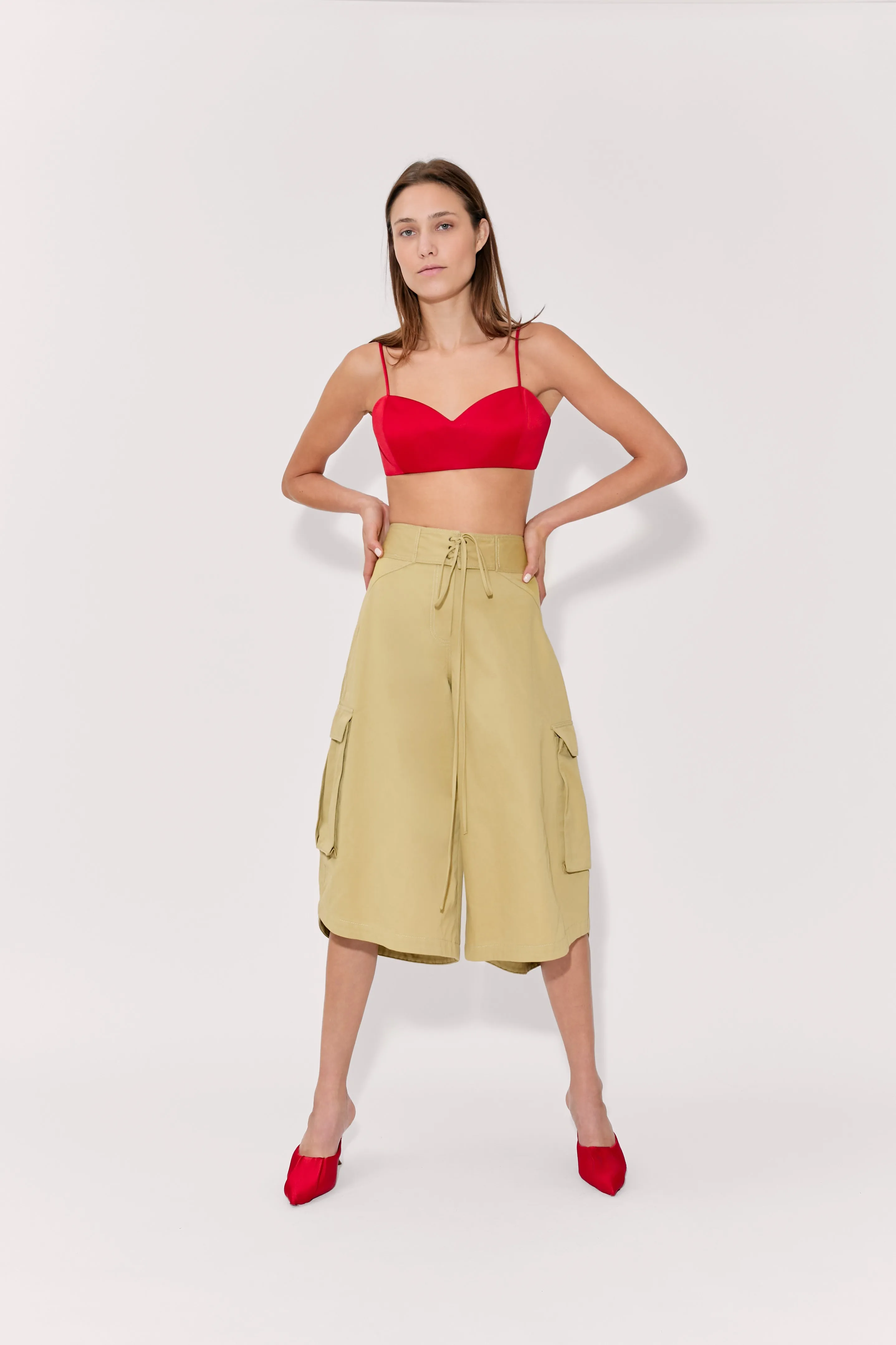 Surf Shorts in Khaki Utility sold by Rosie Assoulin product image thumbnail 4