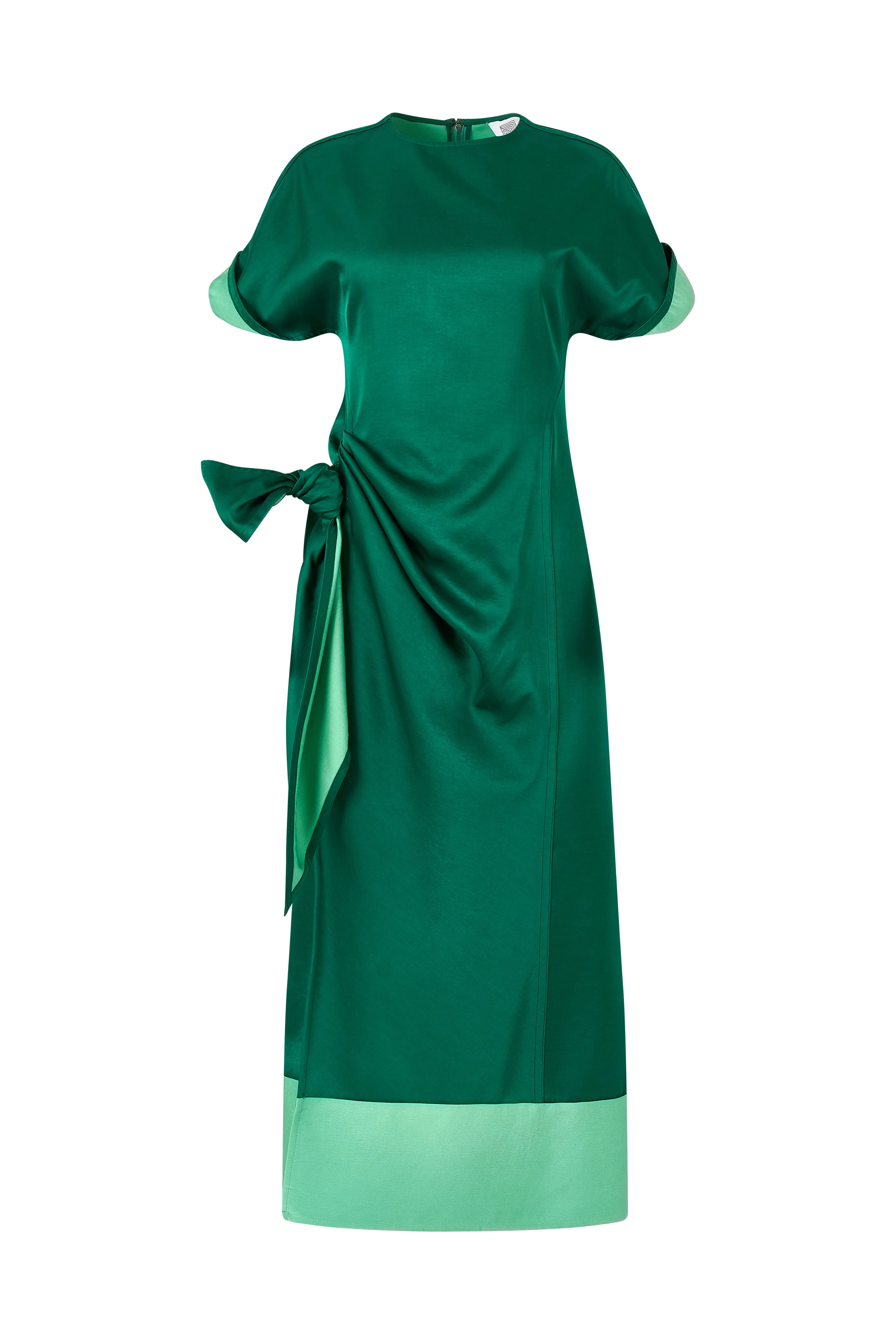 Sash & Slit Dress in Double Faced Satin sold by Rosie Assoulin product image thumbnail 2