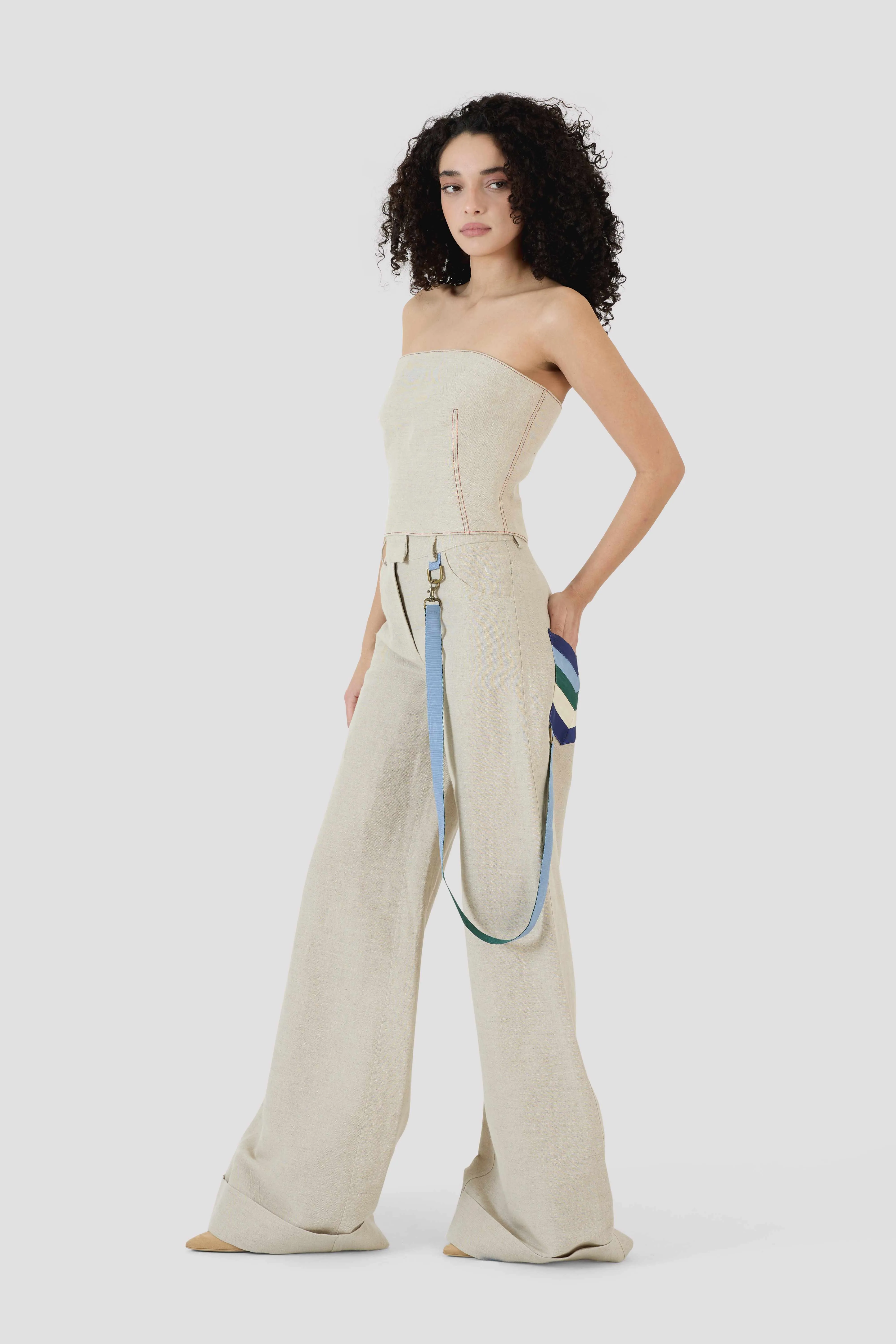 Venus Top in Linen Canvas sold by Rosie Assoulin product image thumbnail 3