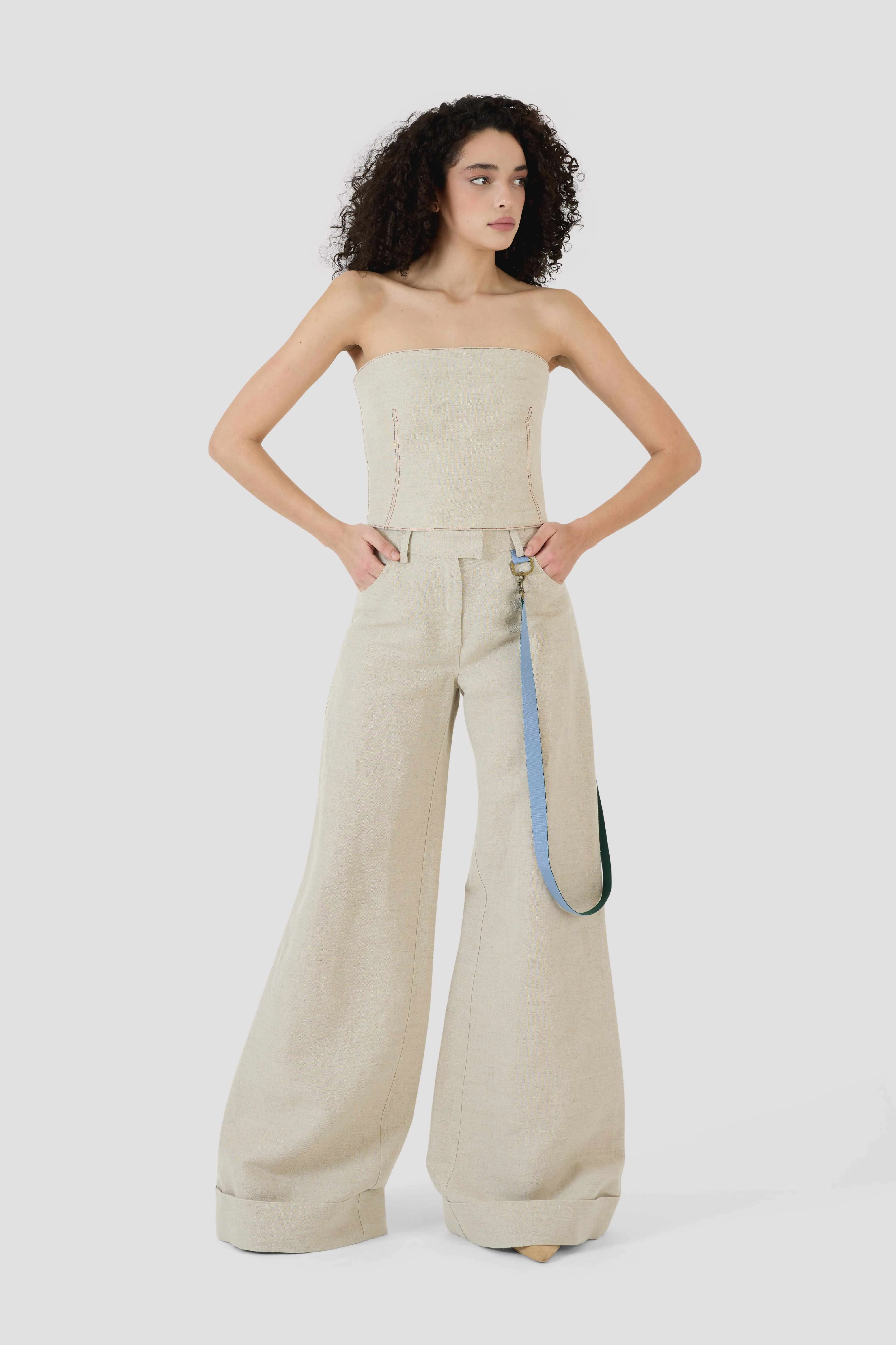 Venus Top in Linen Canvas sold by Rosie Assoulin product image thumbnail 4