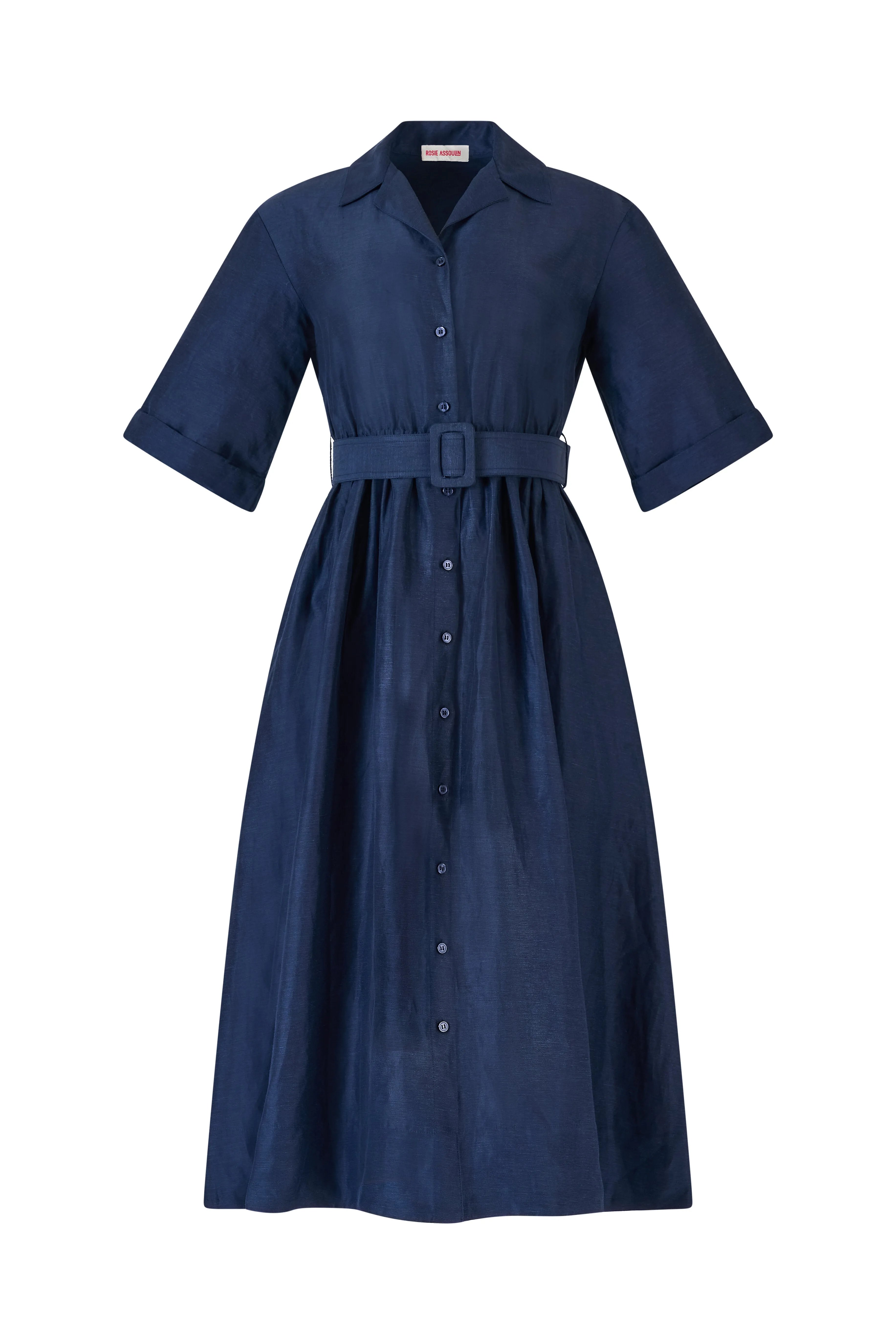Jane Shirt Dress in Linen Viscose sold by Rosie Assoulin product image thumbnail 2