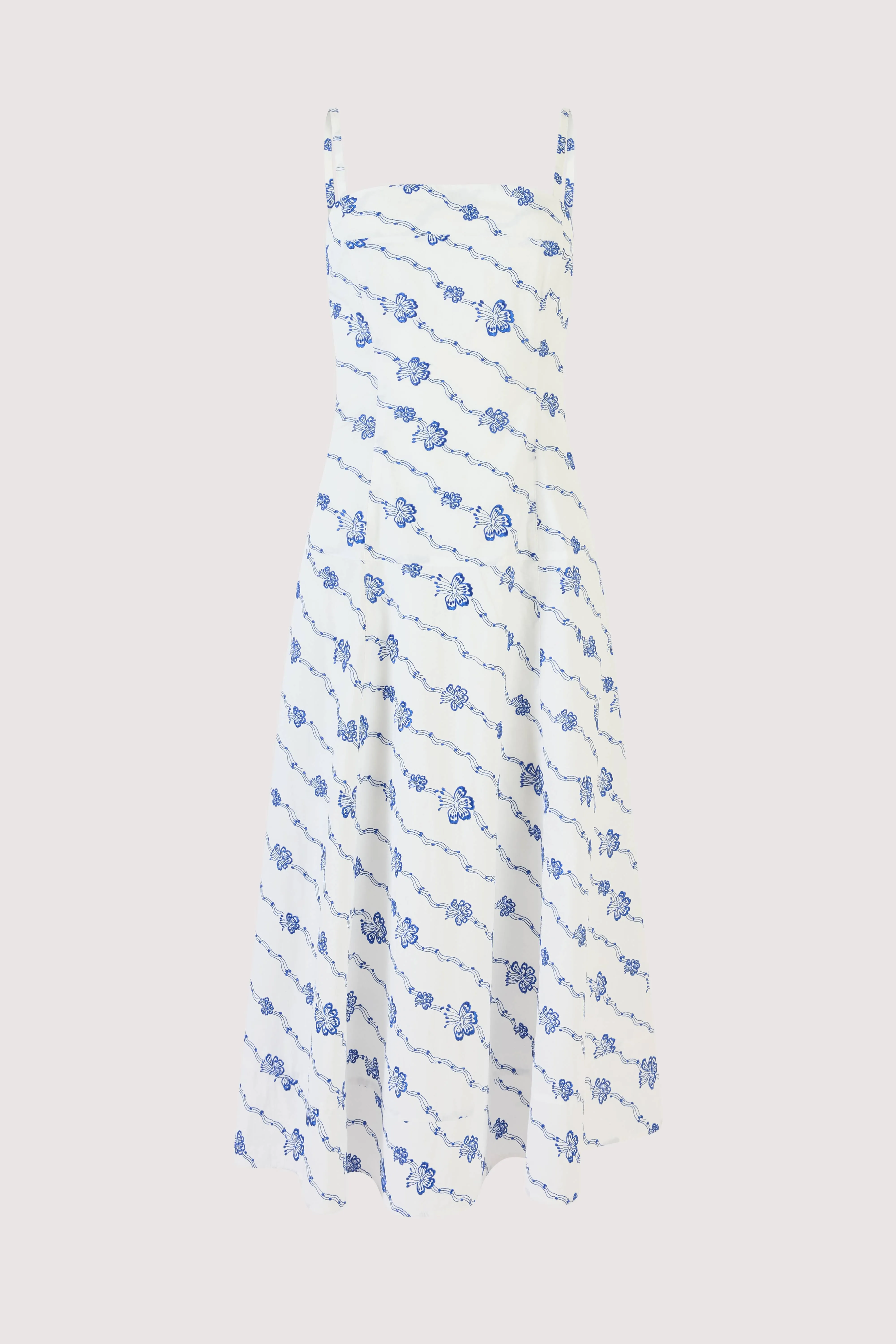Drop Me a Note Dress in Winding Vines Embroidered Poplin sold by Rosie Assoulin product image thumbnail 2