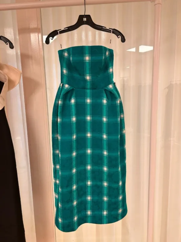 Artichoke Hearts Dress in Stamped Cotton Viscose made by Rosie Assoulin