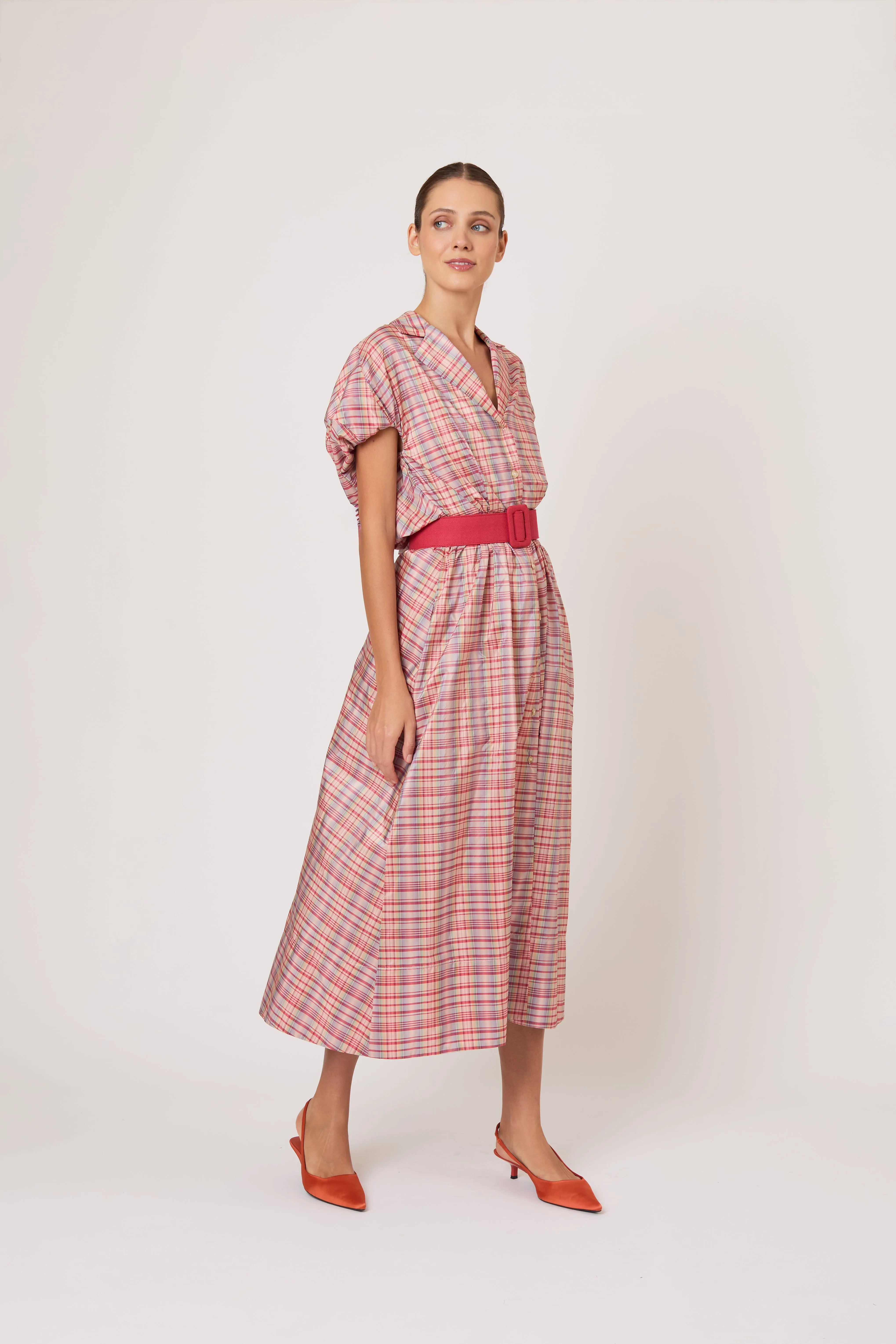 Wind at Your Back Dress in Ombre Plaid Silk Taffeta sold by Rosie Assoulin product image thumbnail 5