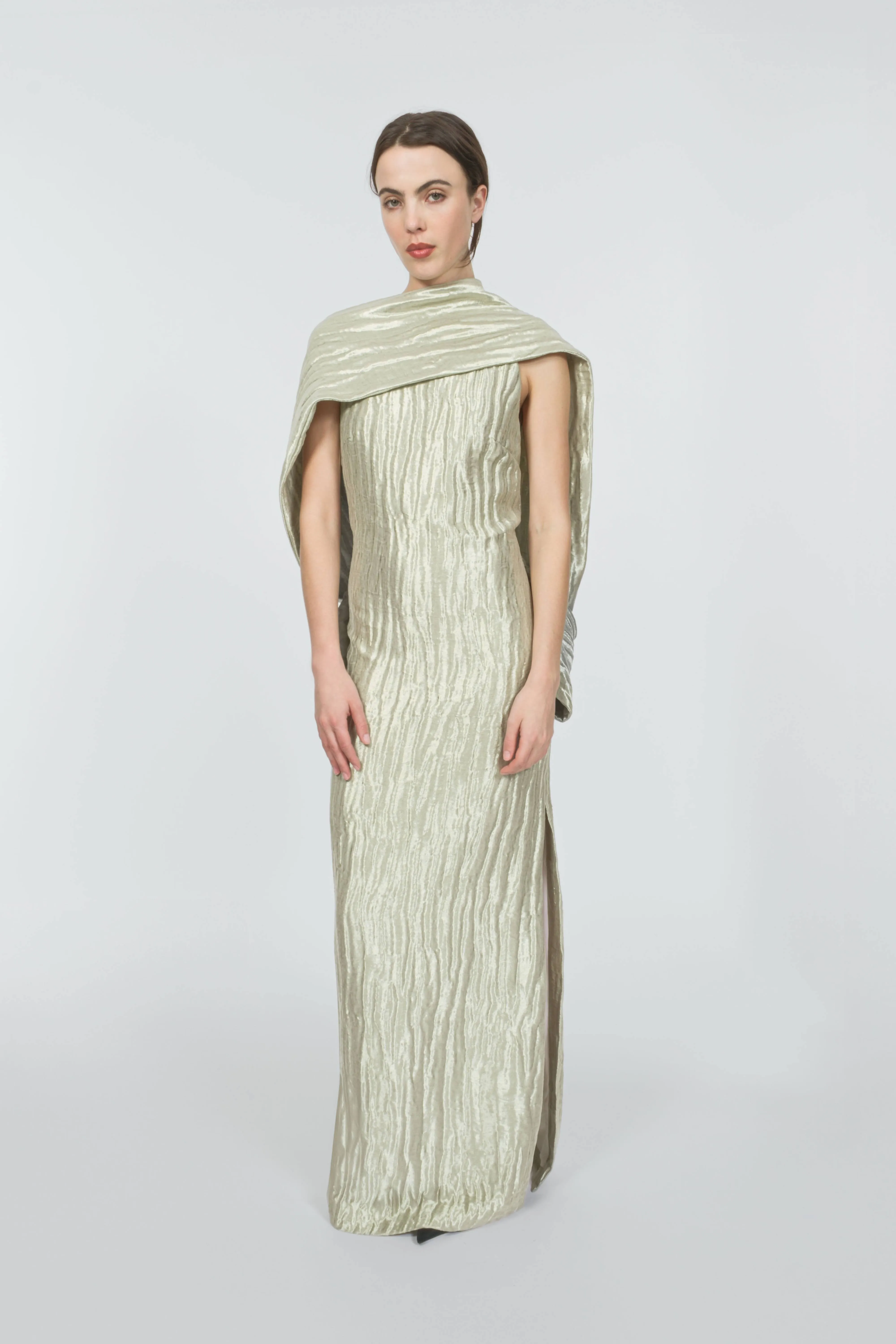 A La Mode Gown in Wavy Lame sold by Rosie Assoulin product image thumbnail 2